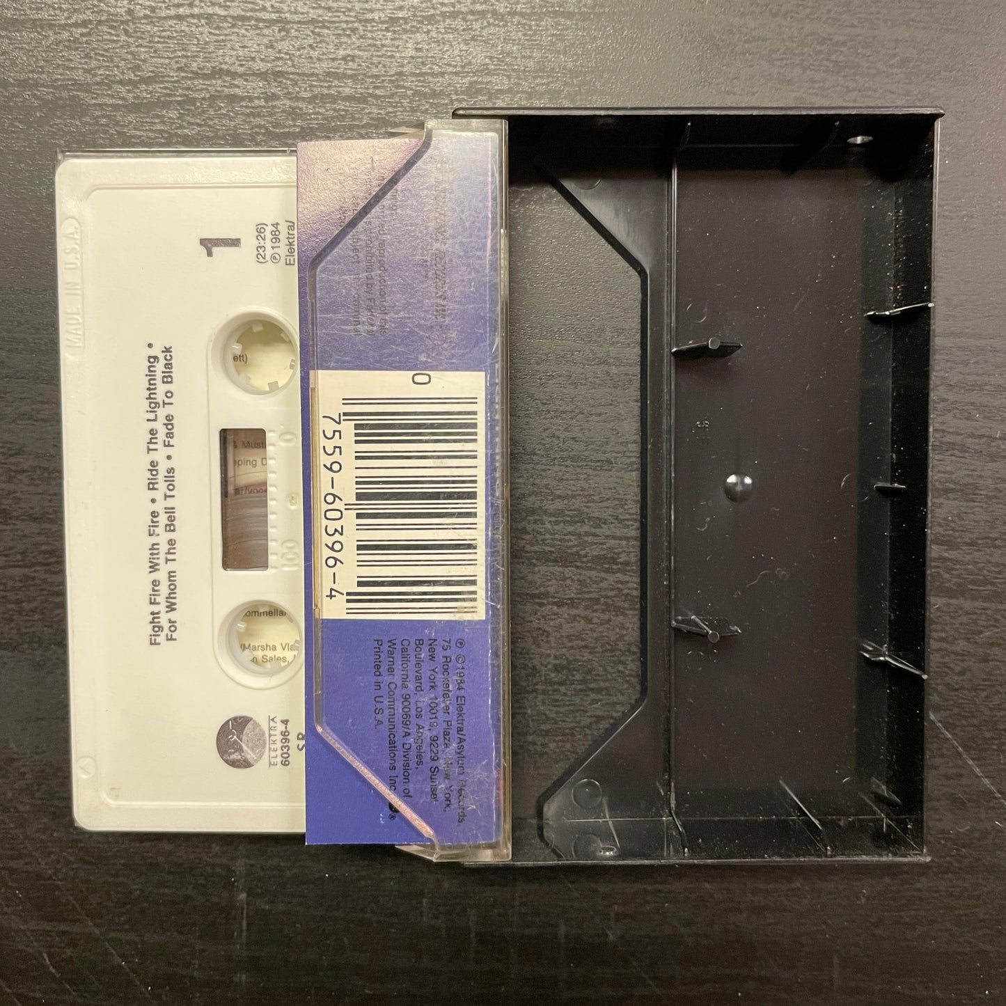Metallica – Ride The Lightning original cassette tape (used)
