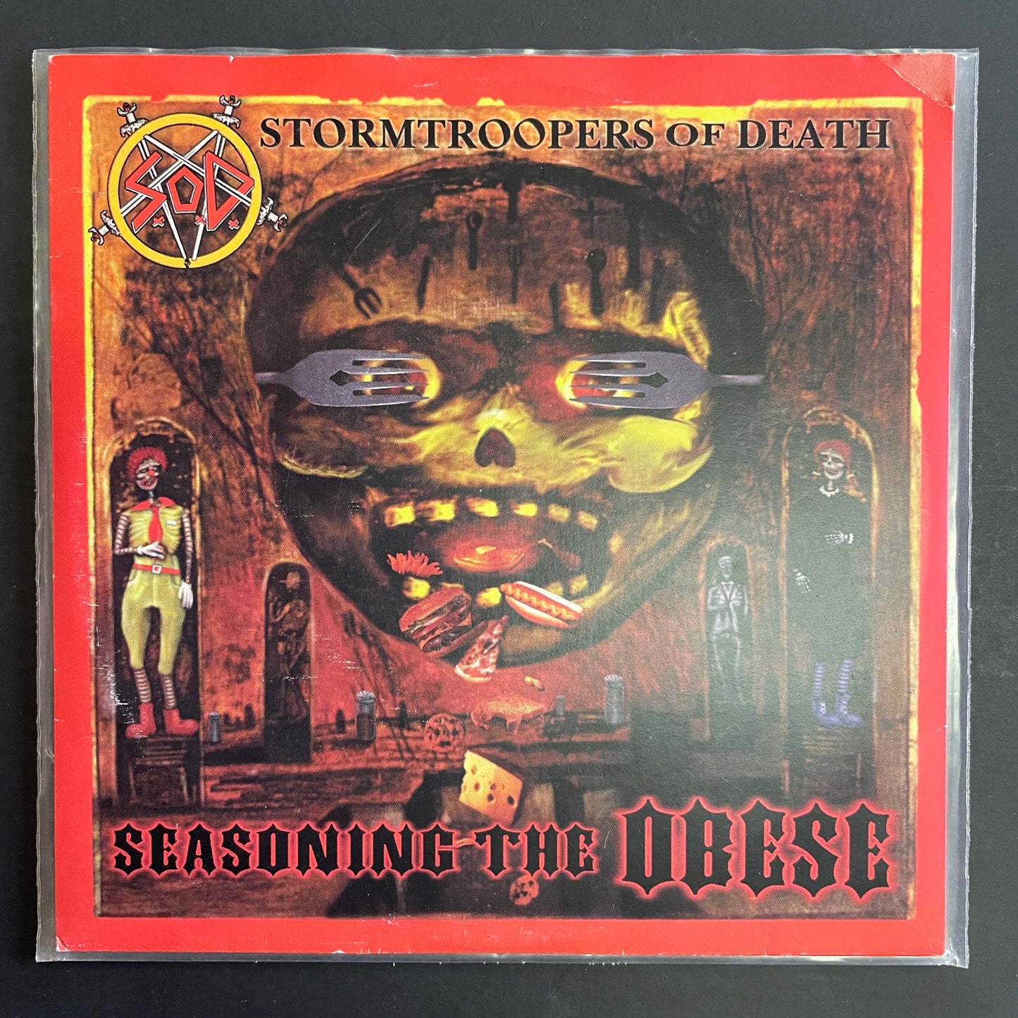 Stormtroopers Of Death / Yellow Machinegun – Seasoning The Obese / Yellow Machinegun 7" split (used)