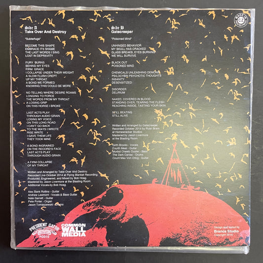 Take Over And Destroy / Gatecreeper – Subterfuge / Poisoned Mind 7" split (used)