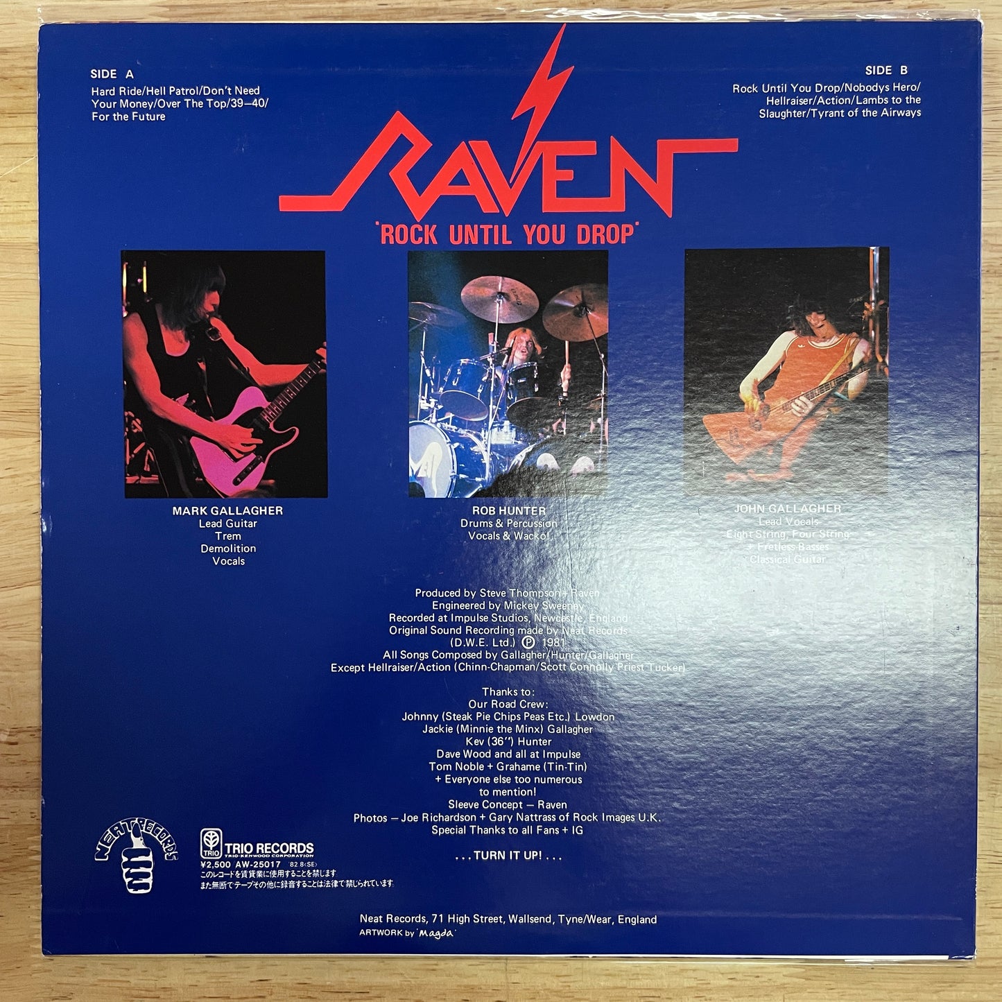 Raven - Rock Until You Drop original LP - Japanese pressing (used)