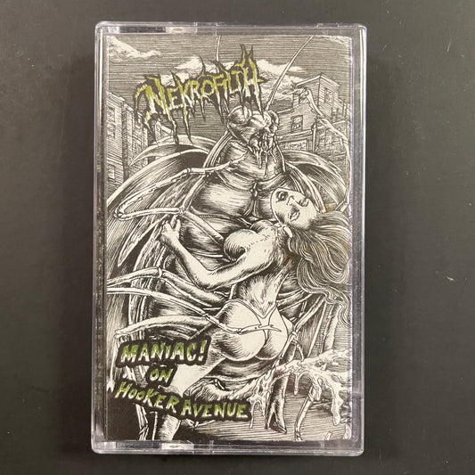 Nekrofilth – Maniac! On Hooker Avenue cassette tape (used)