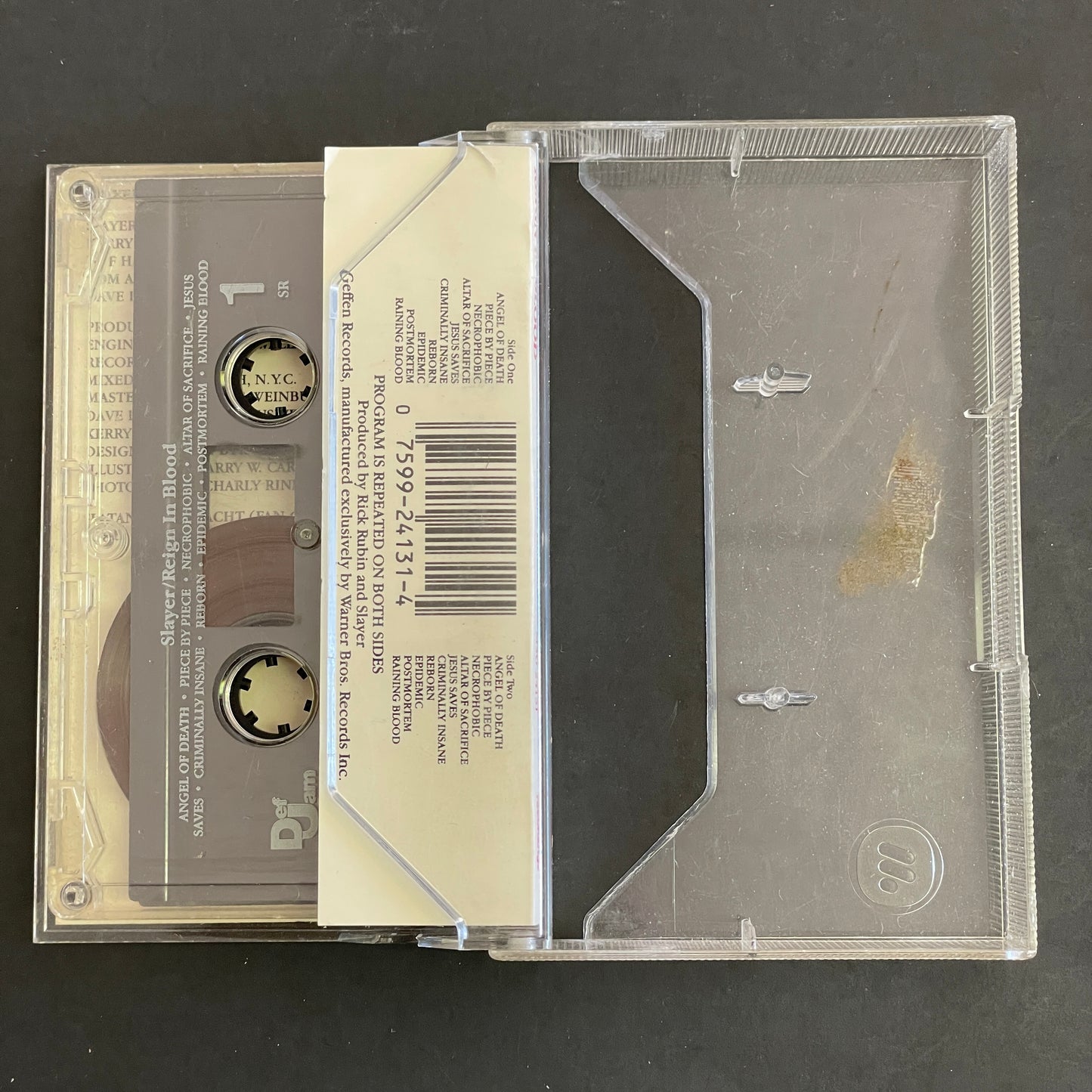 Slayer – Reign In Blood original cassette tape (used)
