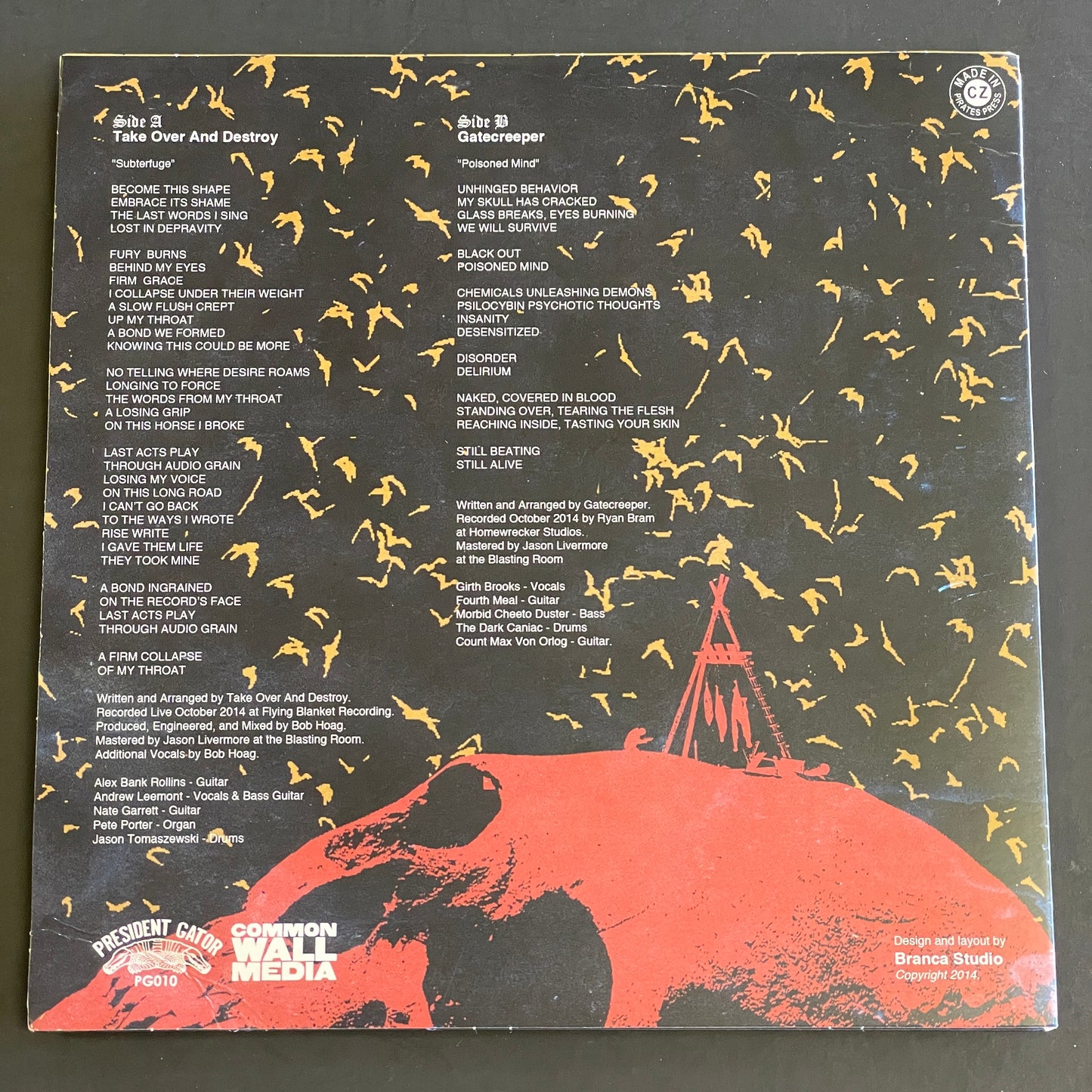 Take Over And Destroy / Gatecreeper – Subterfuge / Poisoned Mind 7" split (used)