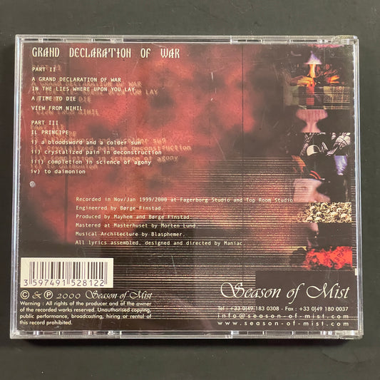 Mayhem – Grand Declaration Of War CD (used)