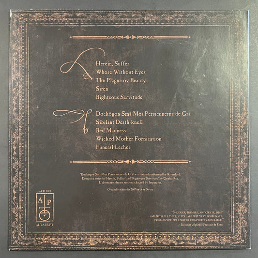 InThyFlesh ‎– Lechery Maledictions And Grieving Adjures To The Concerns Of Flesh LP (used)