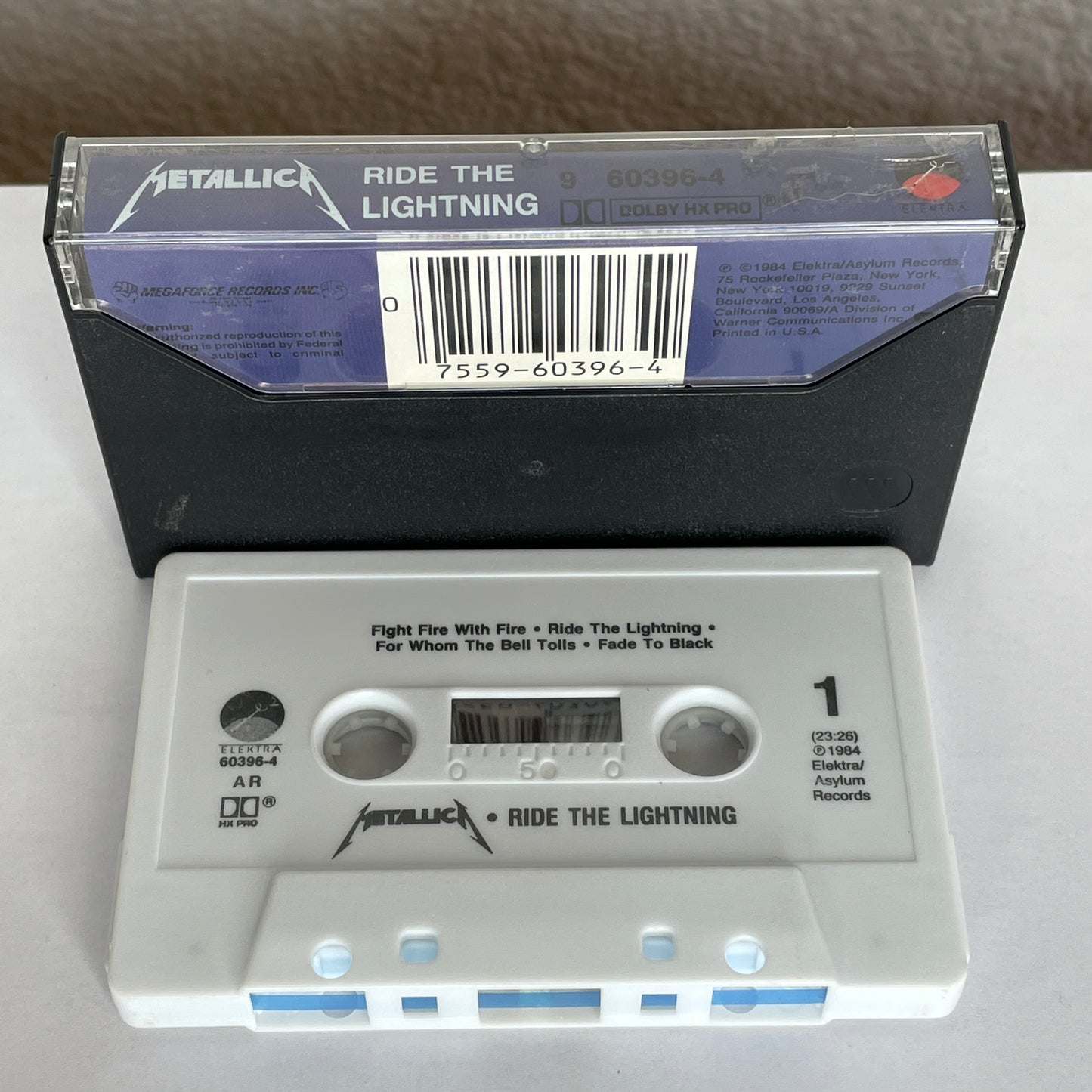 Metallica -  Ride the Lightning original cassette tape
