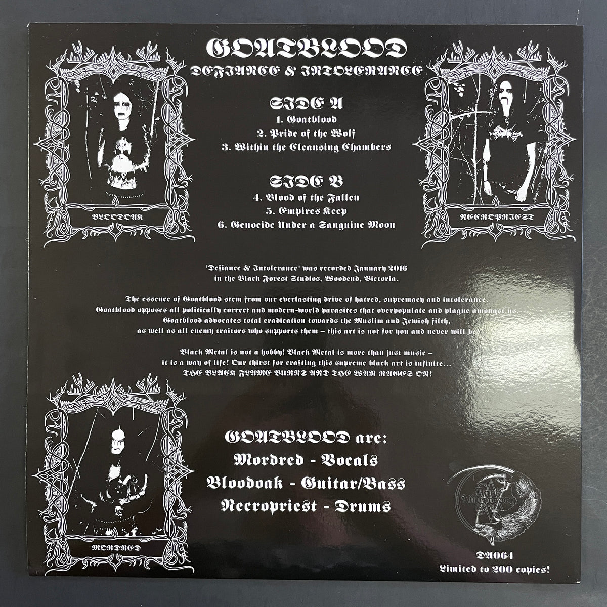 Goatblood – Defiance & Intolerance LP (used)