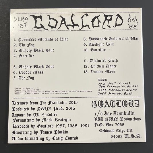 Goatlord – Demo ’87 / Reh ’88 double LP (used)