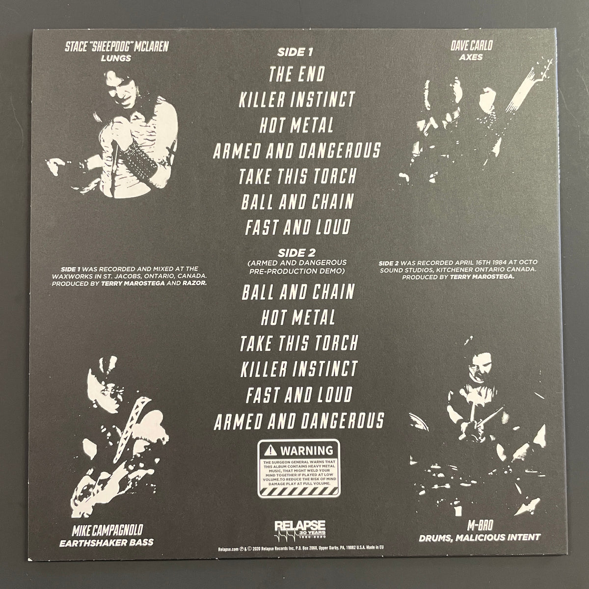Razor – Armed And Dangerous LP (used)