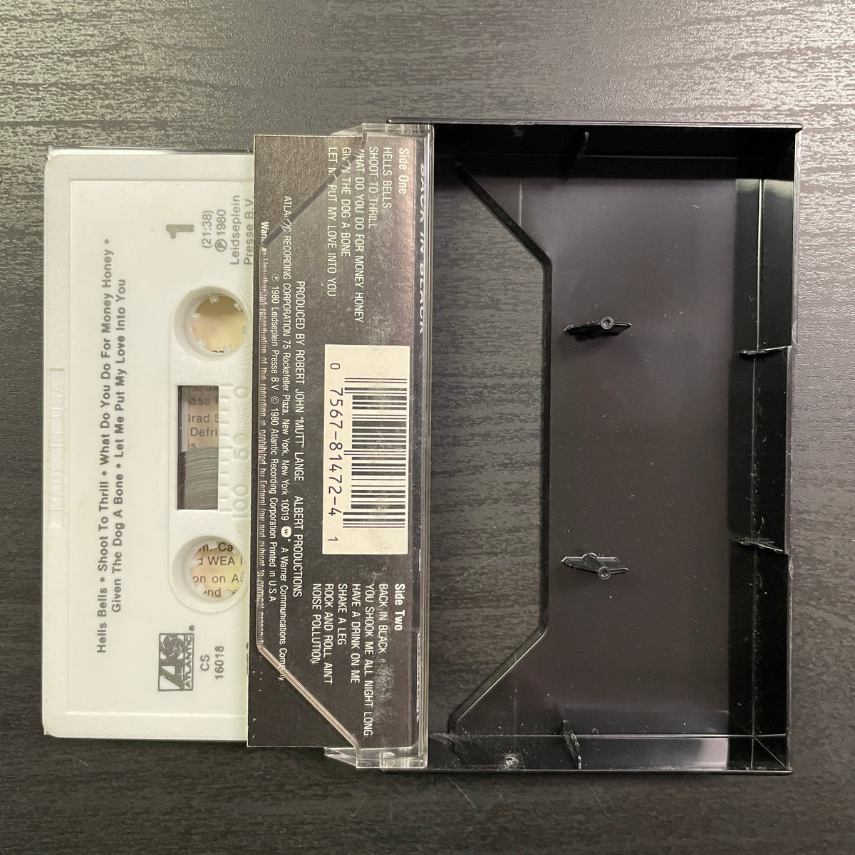 AC/DC – Back In Black original cassette tape (used)