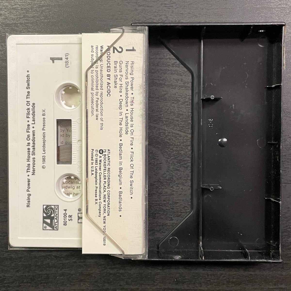 AC/DC – Flick Of The Switch original cassette tape (used)