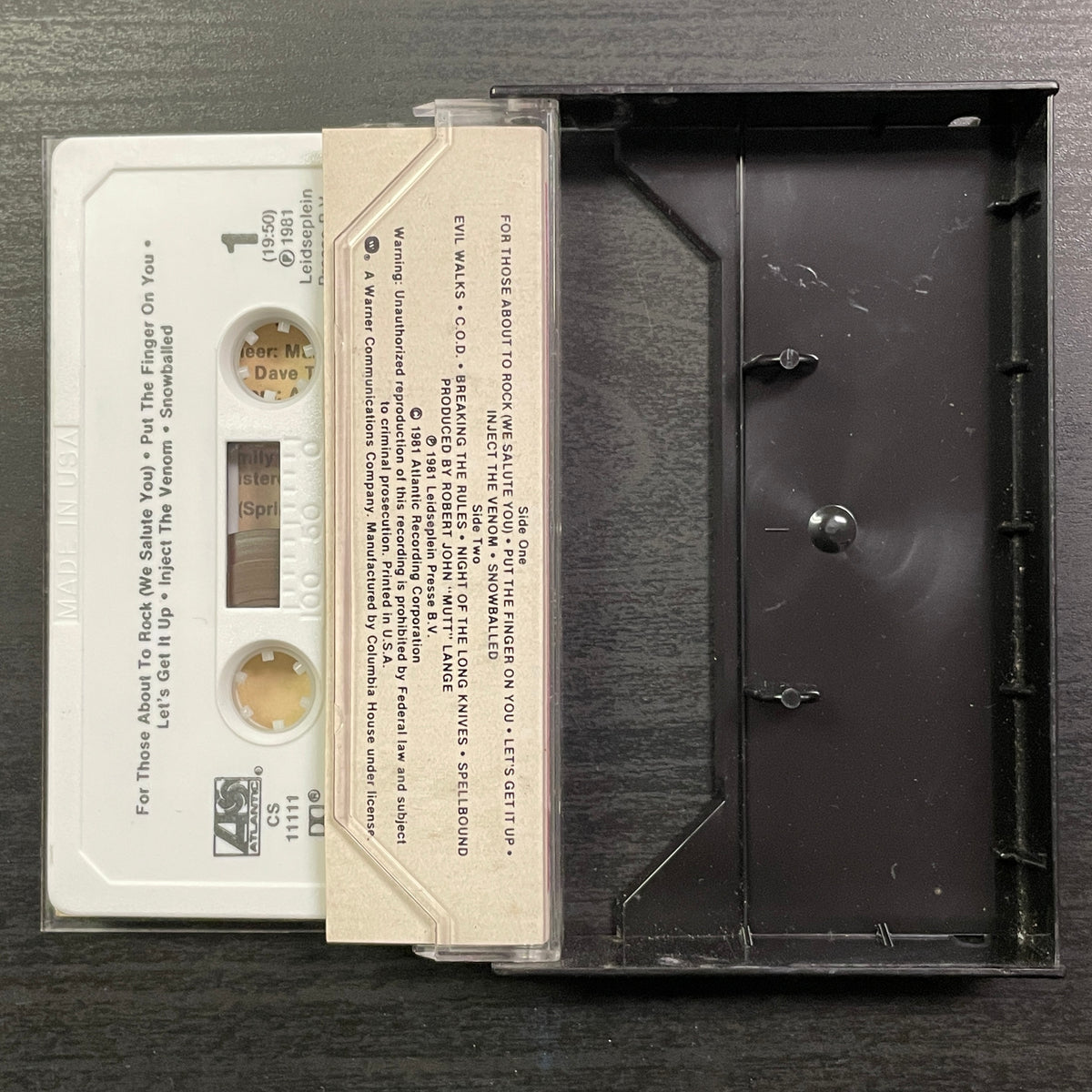 AC/DC - For Those About To Rock We Salute You original cassette tape (used)