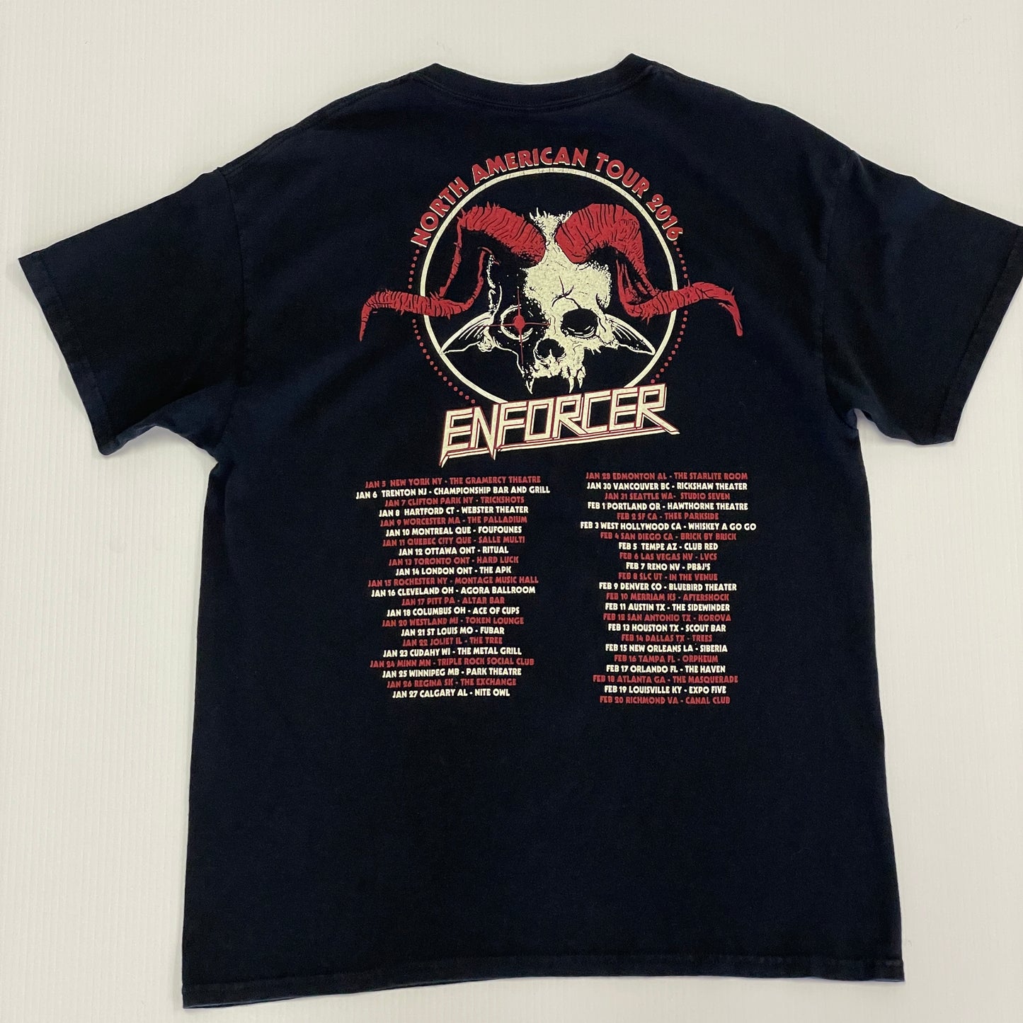 Enforcer - North American Tour 2016 T-shirt size Large