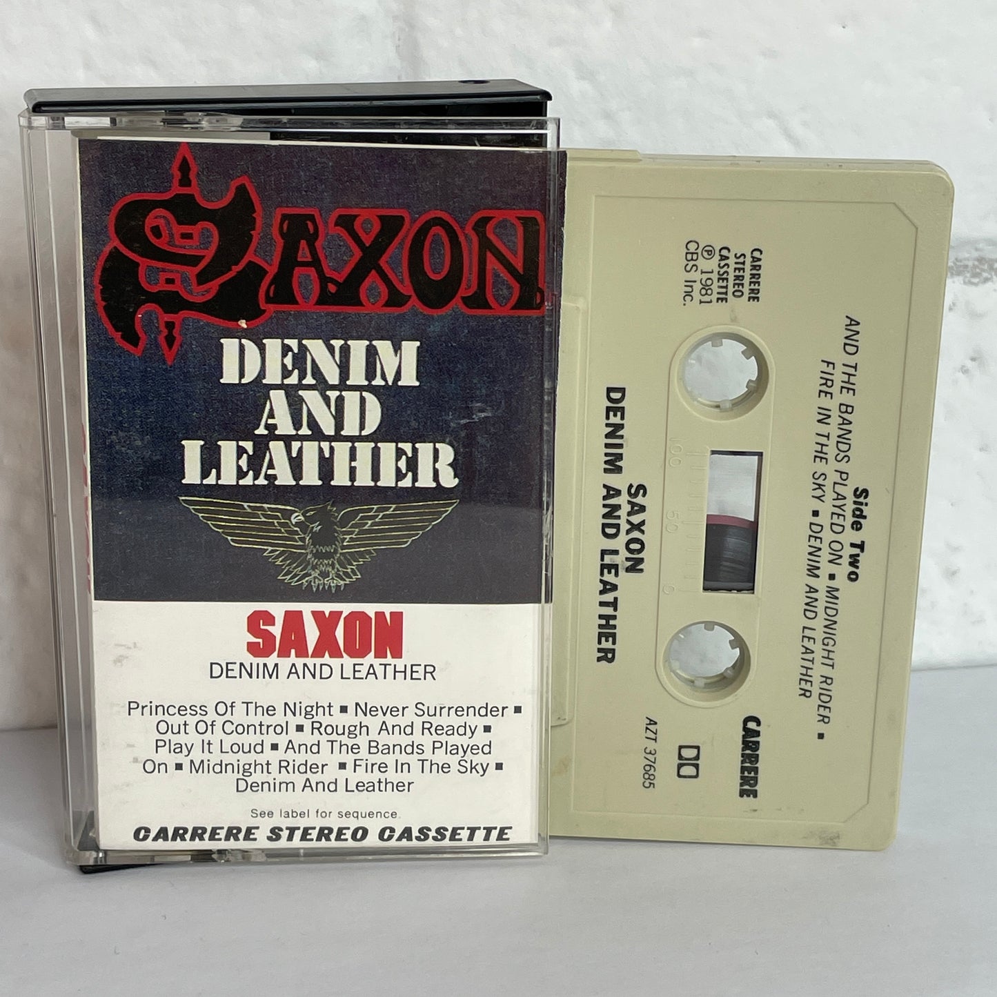 Saxon - Denim and Leather original cassette tape