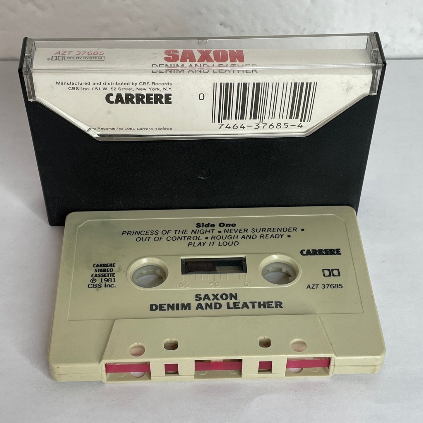 Saxon - Denim and Leather original cassette tape