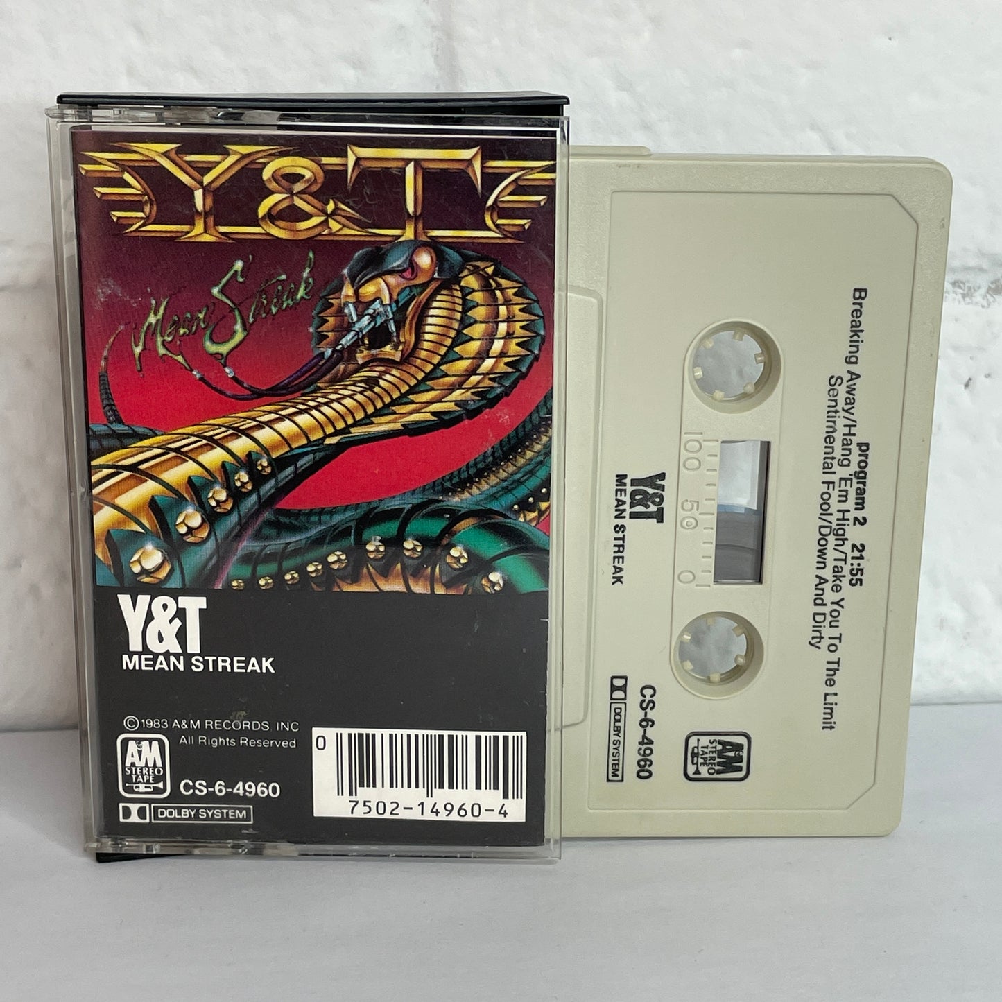 Y&T - Mean Streak original cassette tape