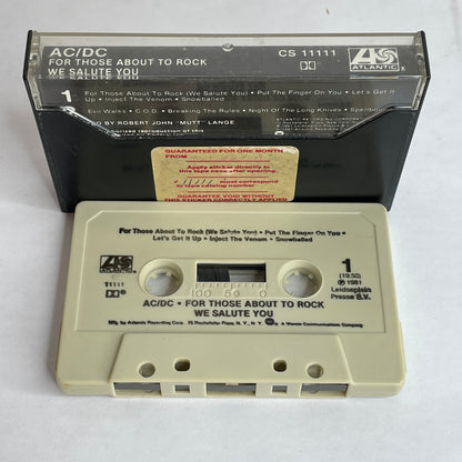 AC/DC - For Those About To Rock We Salute You original cassette tape