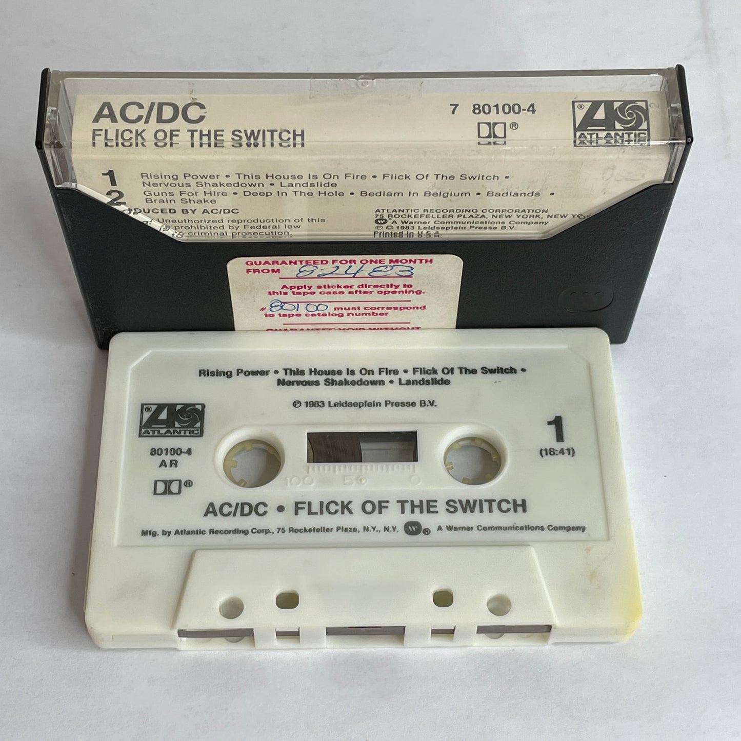 AC/DC - Flick of the Switch original cassette tape