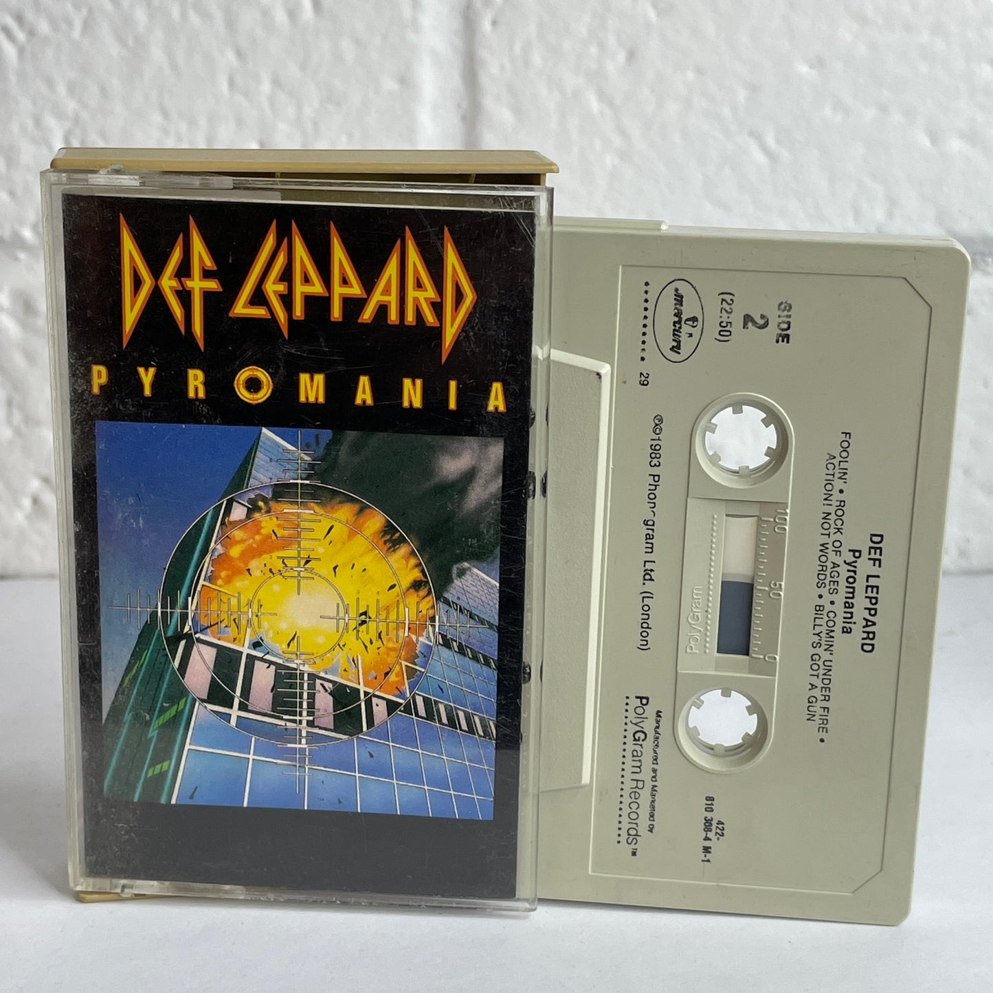 Def Leppard - Pyromania original cassette tape