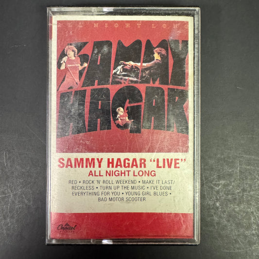 Sammy Hagar – "Live" All Night Long original cassette tape (used)