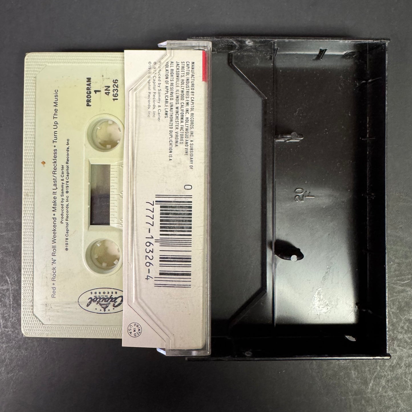 Sammy Hagar – "Live" All Night Long original cassette tape (used)