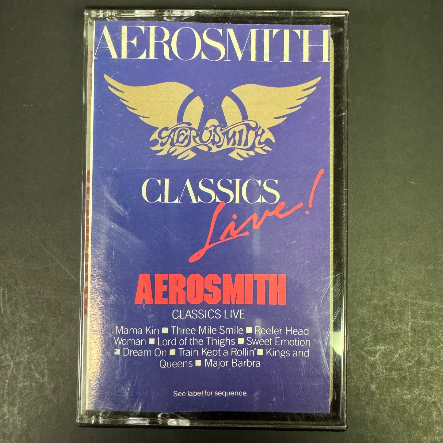 Aerosmith – Classics Live original cassette tape (used)