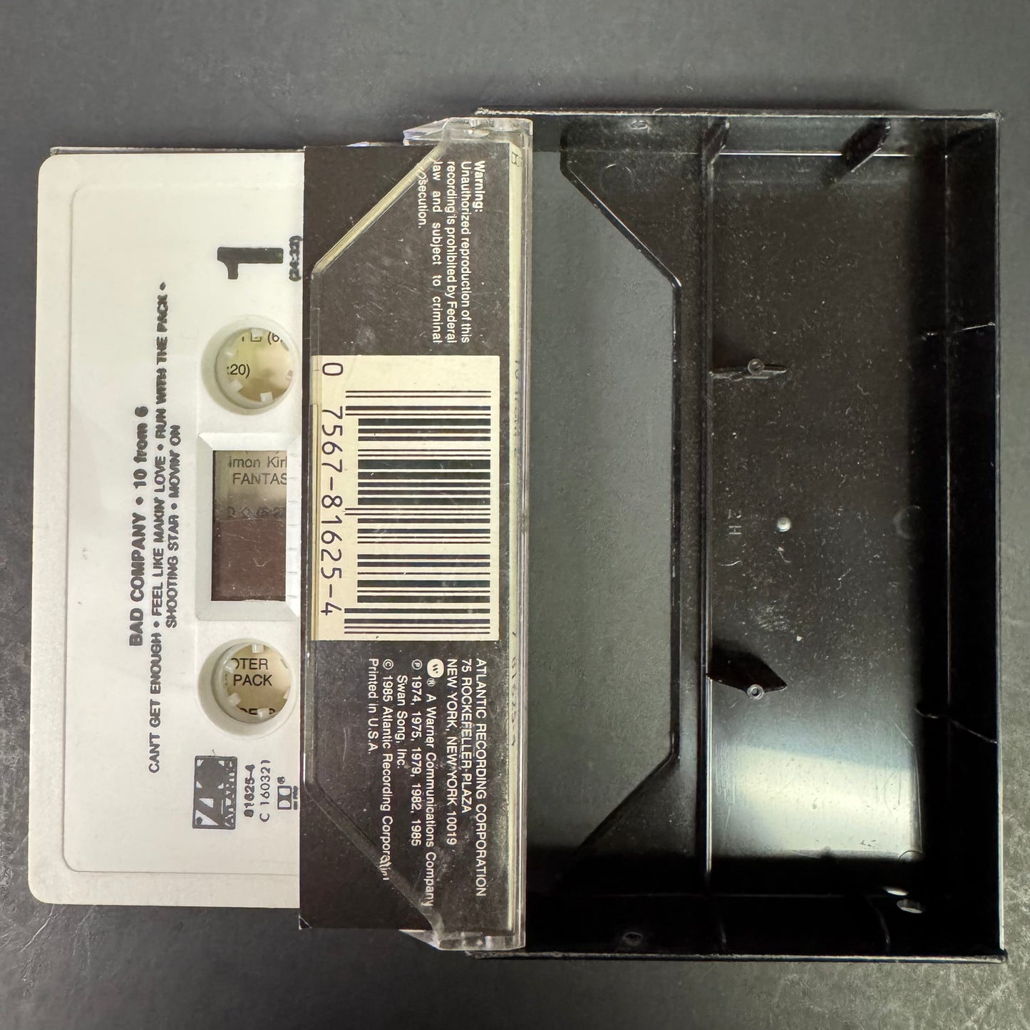 Bad Company – 10 From 6 original cassette tape (used)