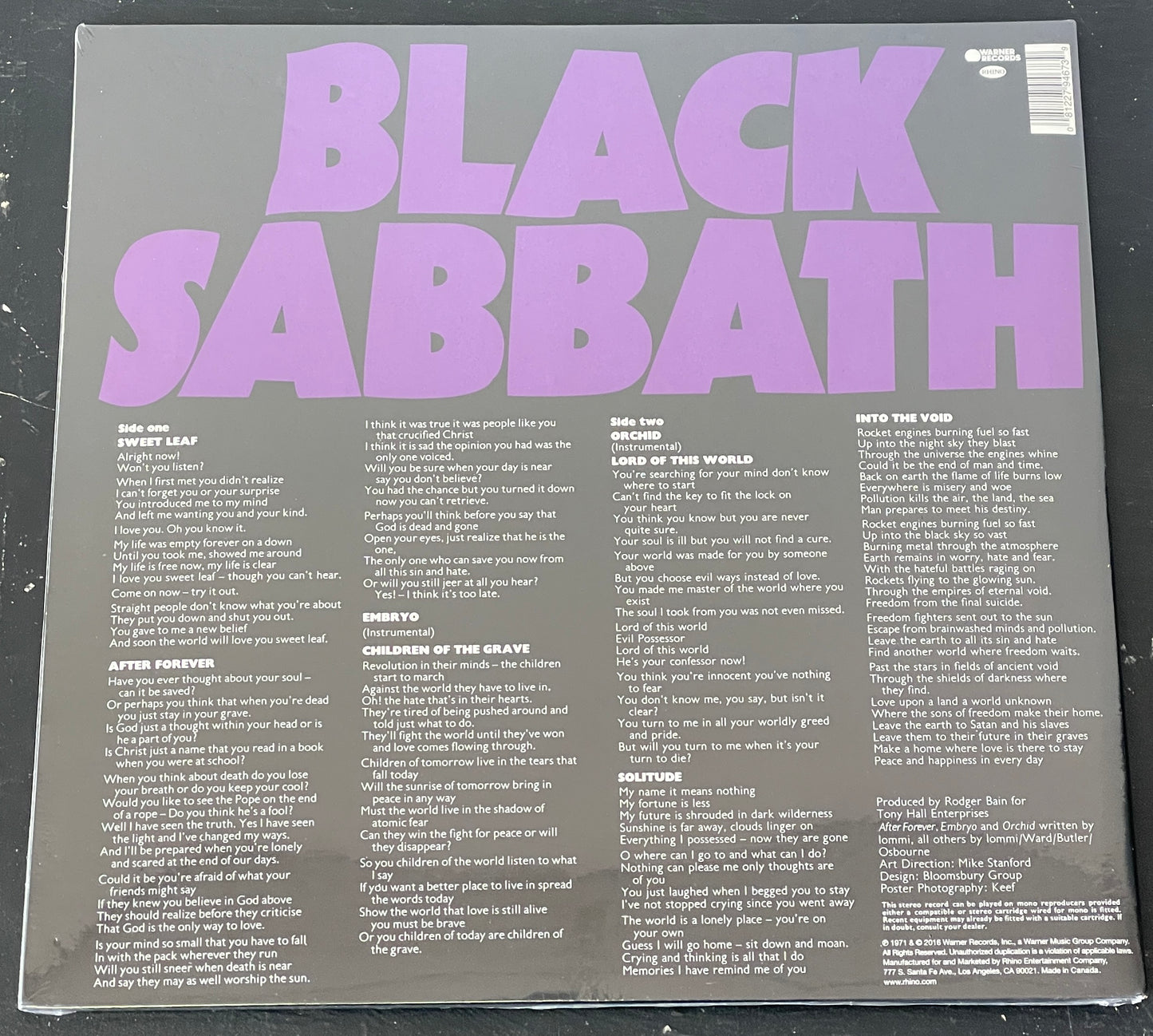 Black Sabbath - Master of Reality LP