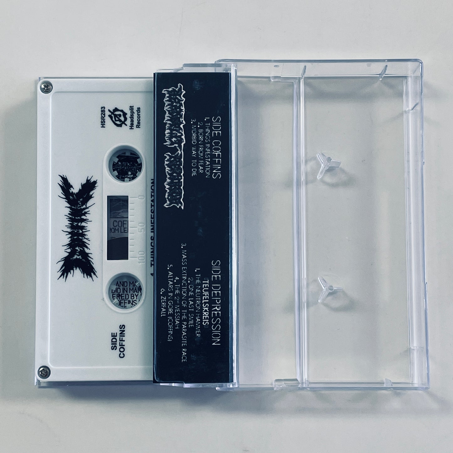 Coffins / Depression - Split cassette tape (used)