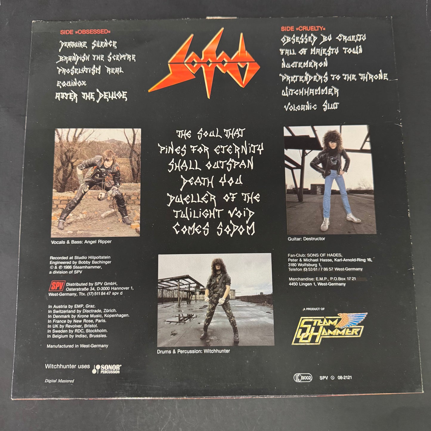 Sodom - Obsessed by Cruelty original LP - German pressing (used)