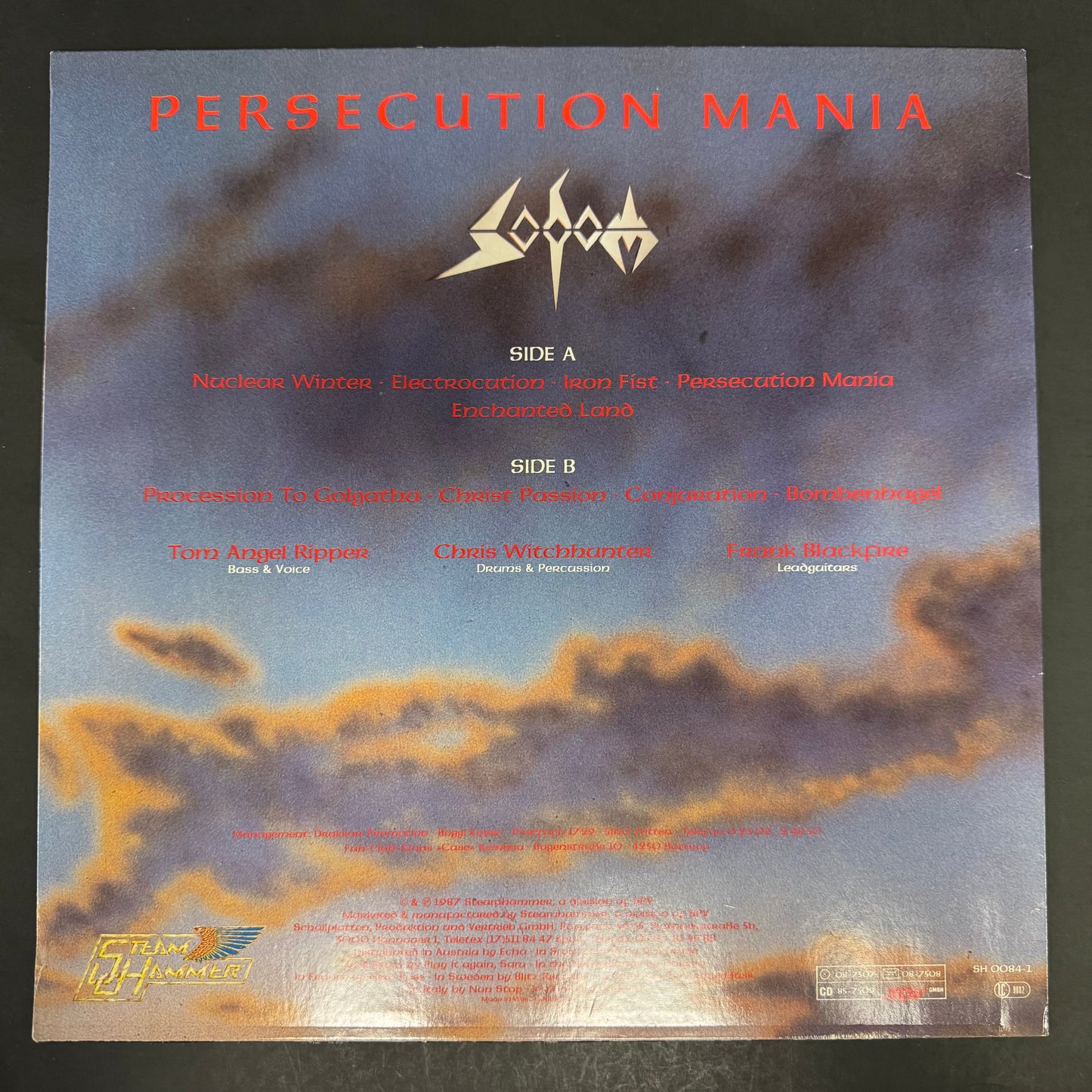 Sodom - Persecution Mania original LP - German pressing (used)