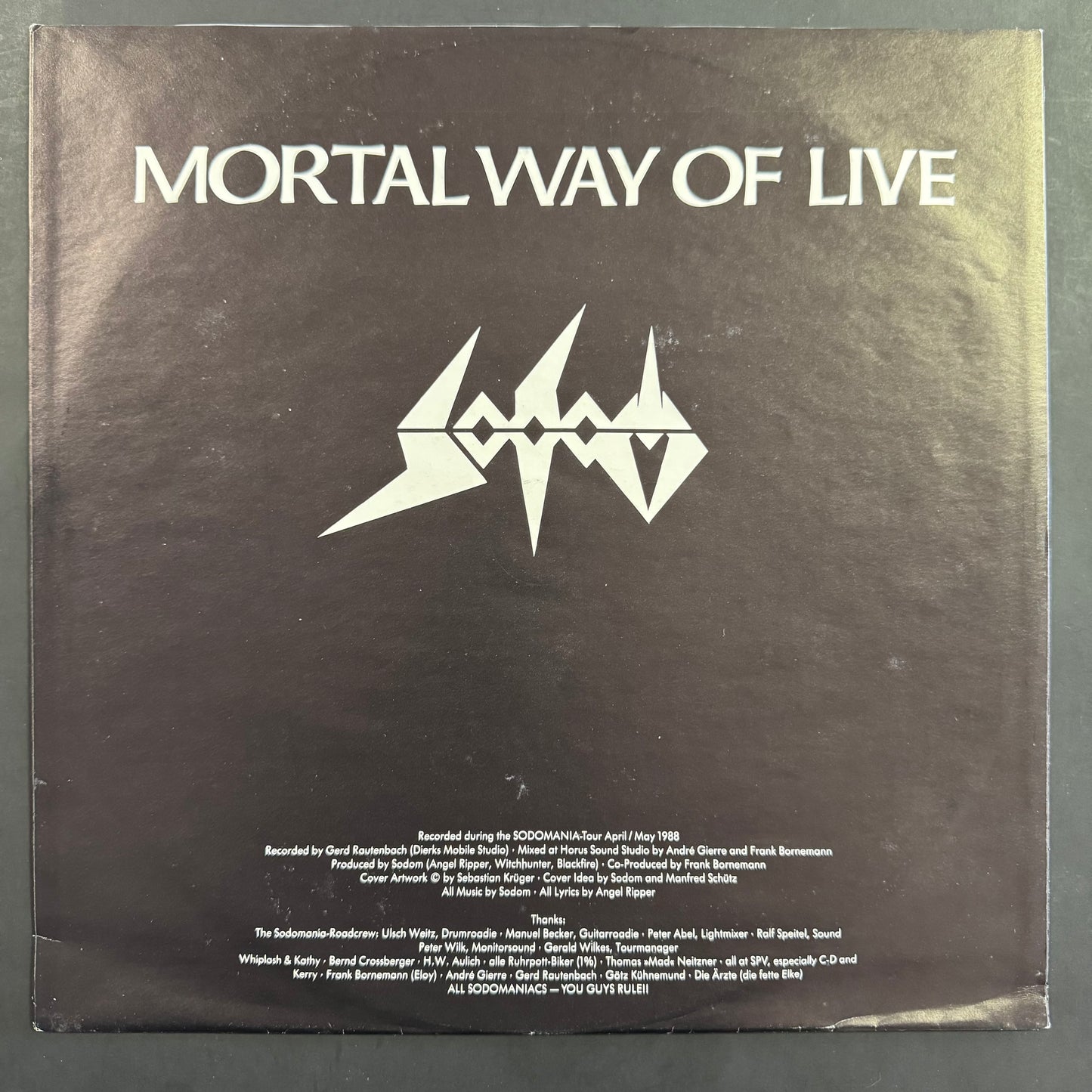 Sodom - Mortal Way of Live original double LP - German pressing (used)