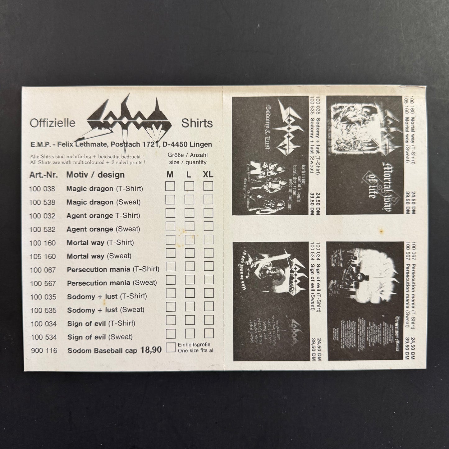 Sodom - Mortal Way of Live original double LP - German pressing (used)