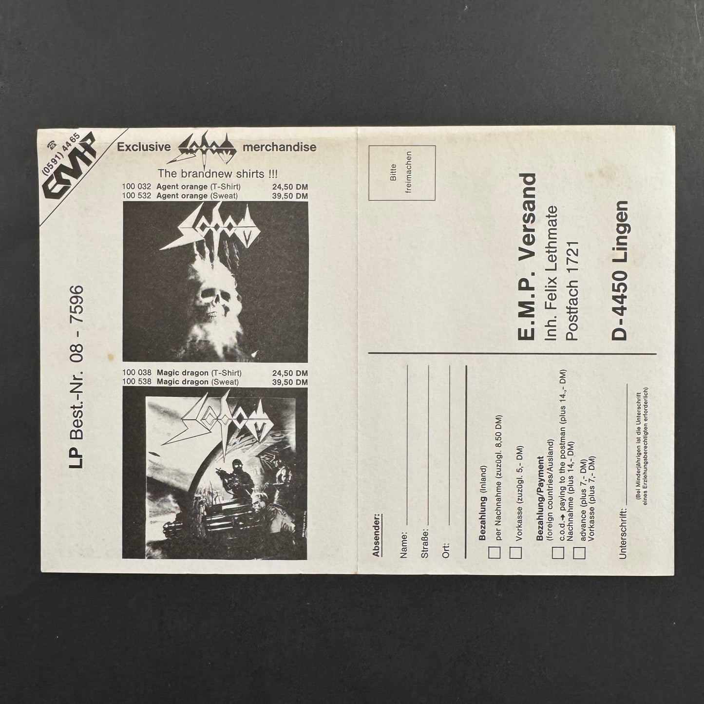 Sodom - Mortal Way of Live original double LP - German pressing (used)