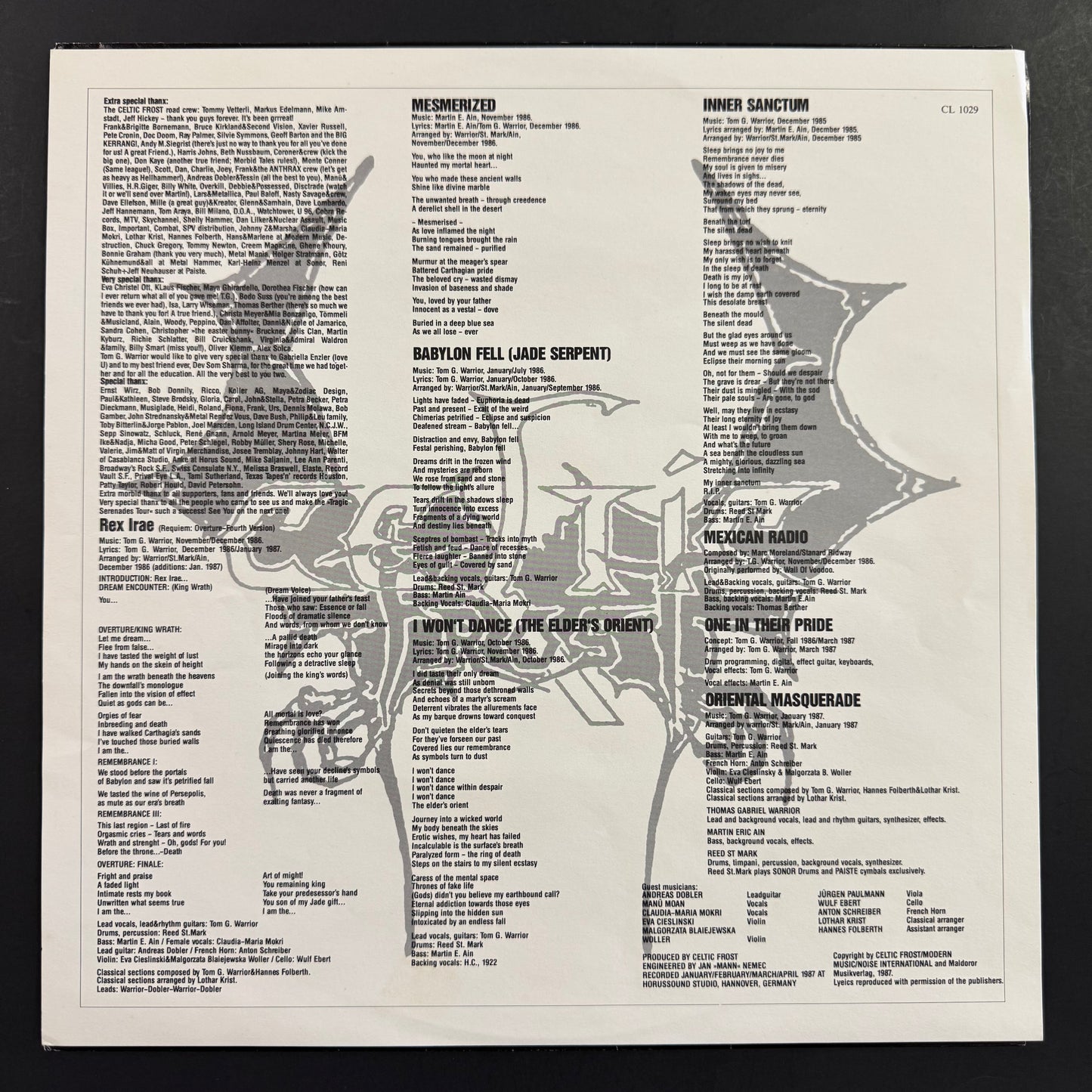 Celtic Frost - Into the Pandemonium original LP - Canadian pressing (used)