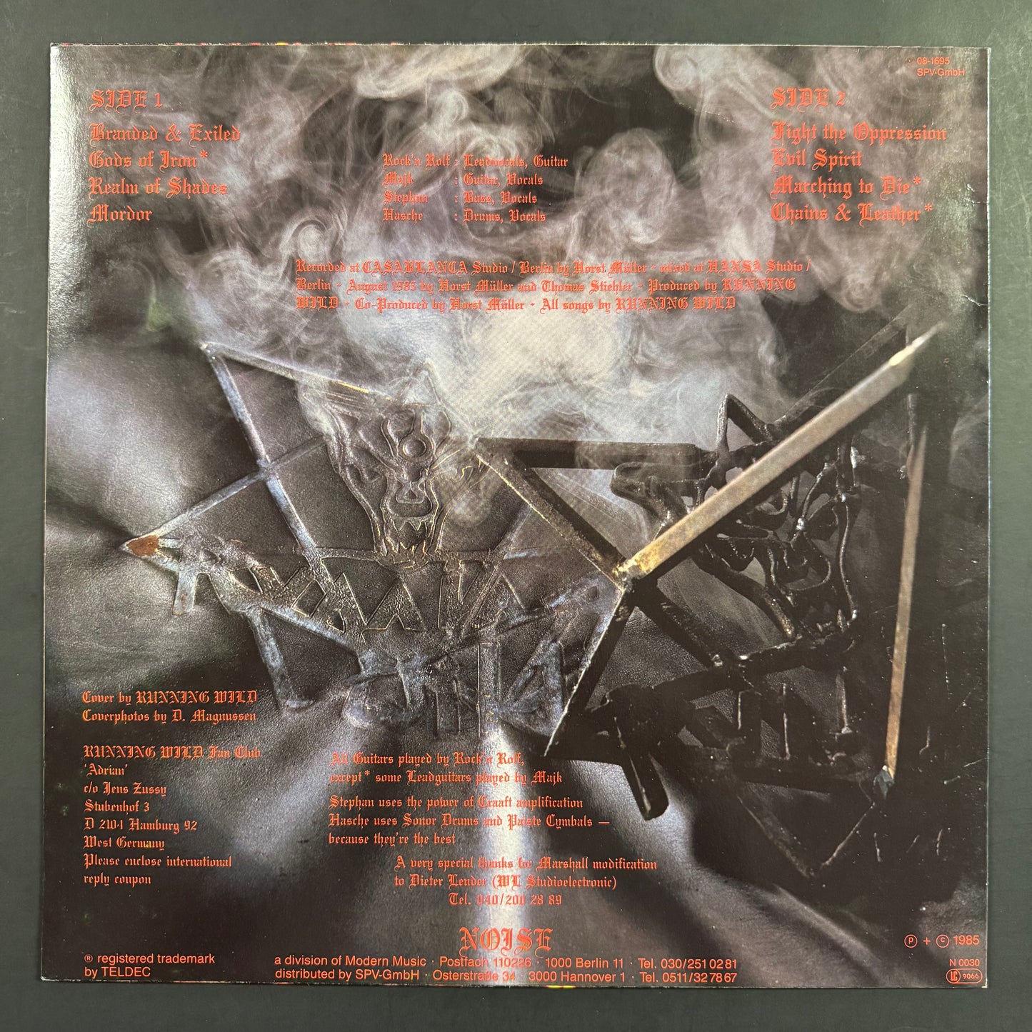Running Wild - Branded & Exiled original LP - German pressing (used)