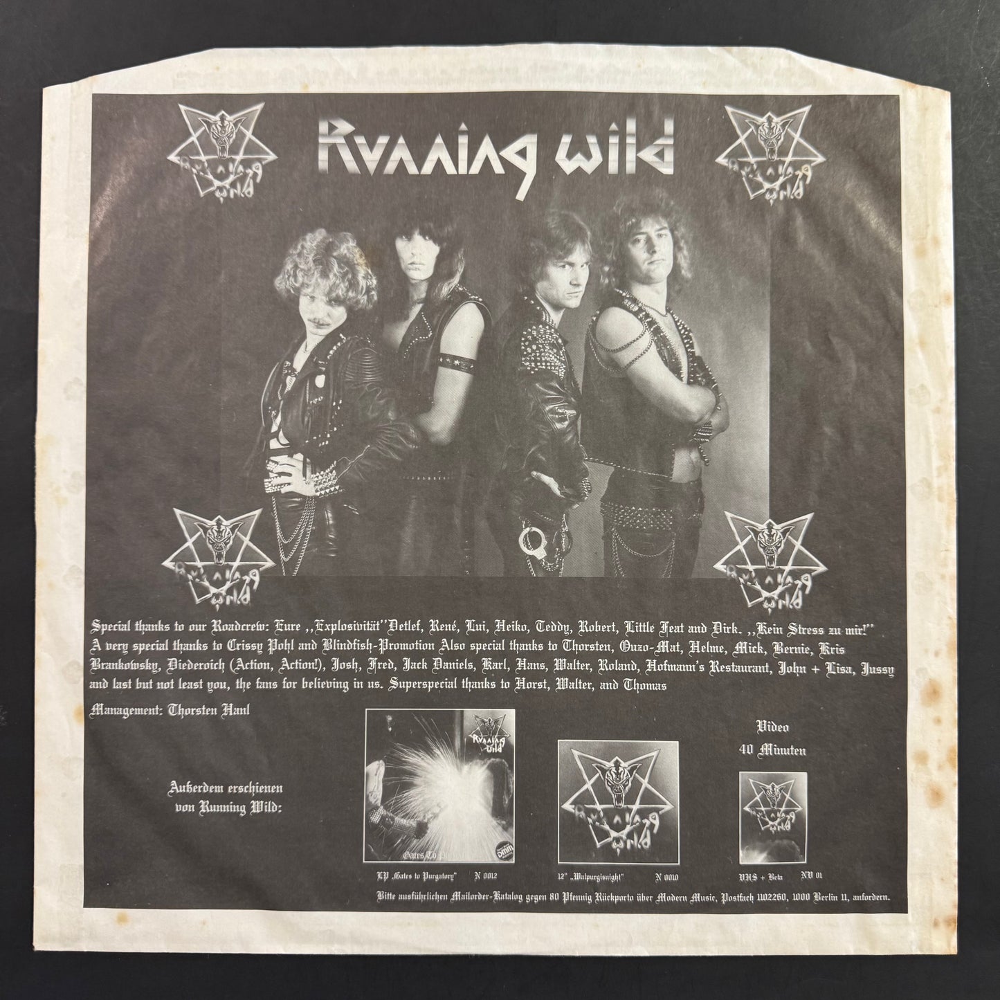 Running Wild - Branded & Exiled original LP - German pressing (used)