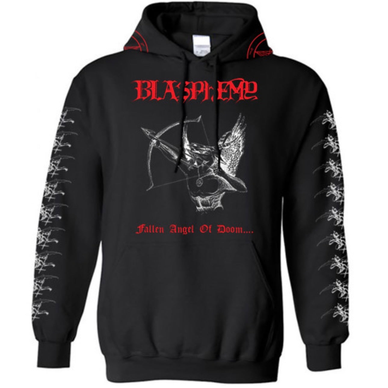 Blasphemy - Fallen Angel of Doom.... pullover hooded sweatshirt
