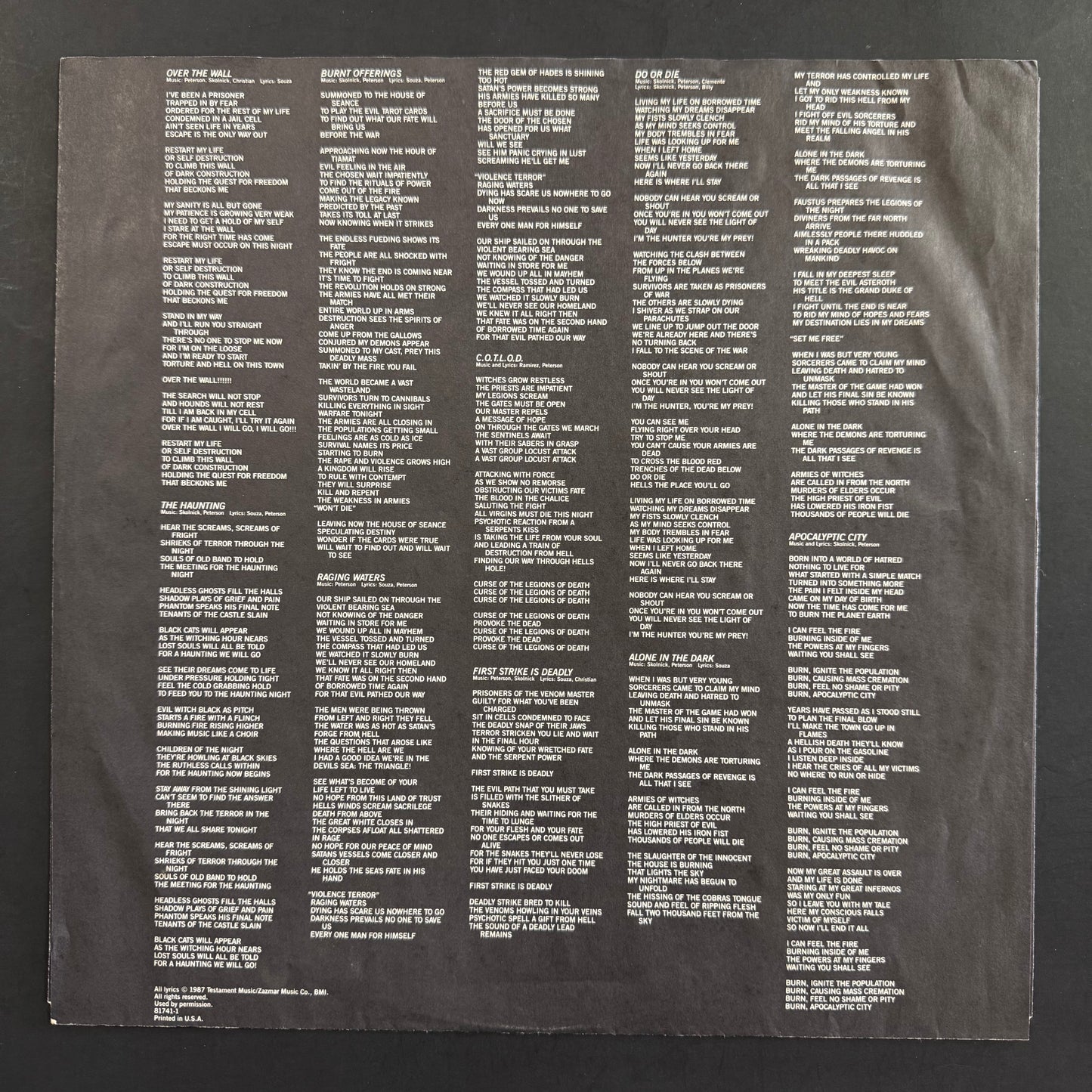 Testament - The Legacy original LP (used)