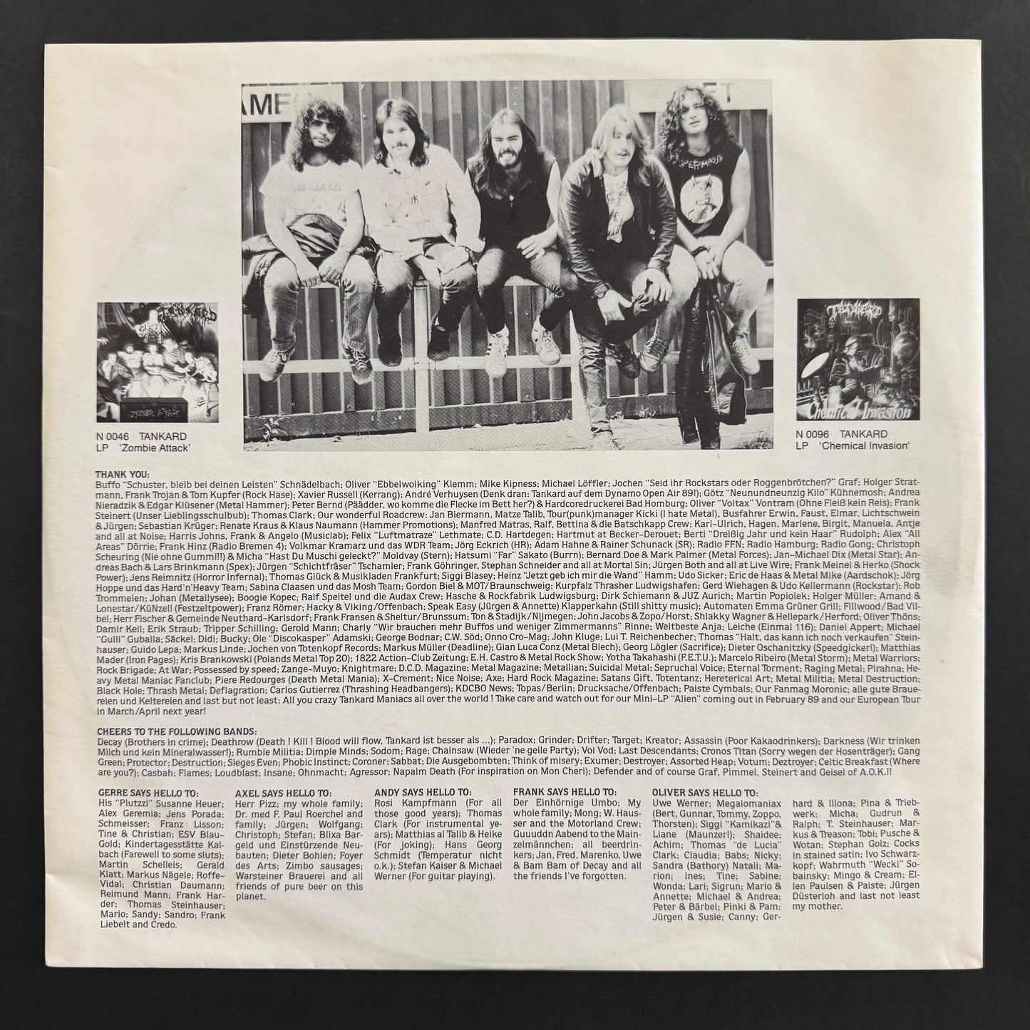 Tankard - The Morning After original LP - German pressing (used)