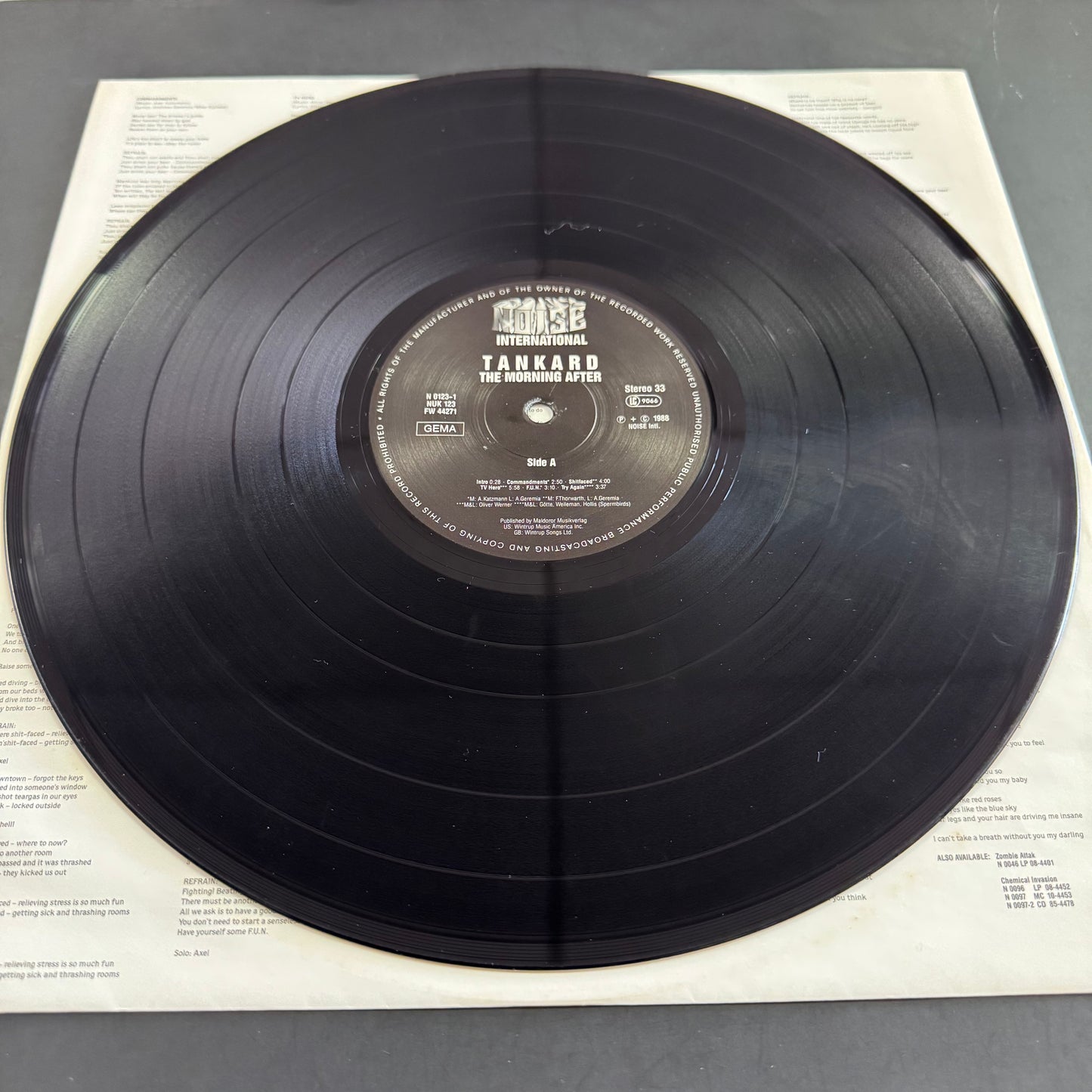 Tankard - The Morning After original LP - German pressing (used)