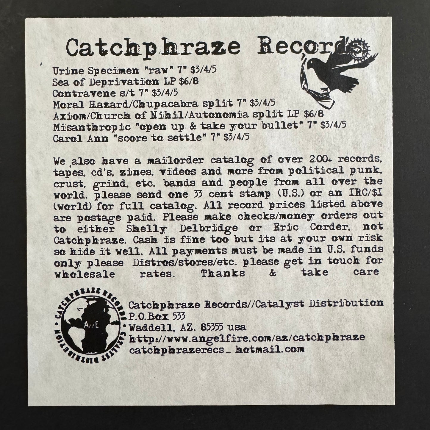 Sea of Deprivation - Catharsis in Disharmony original LP (used)