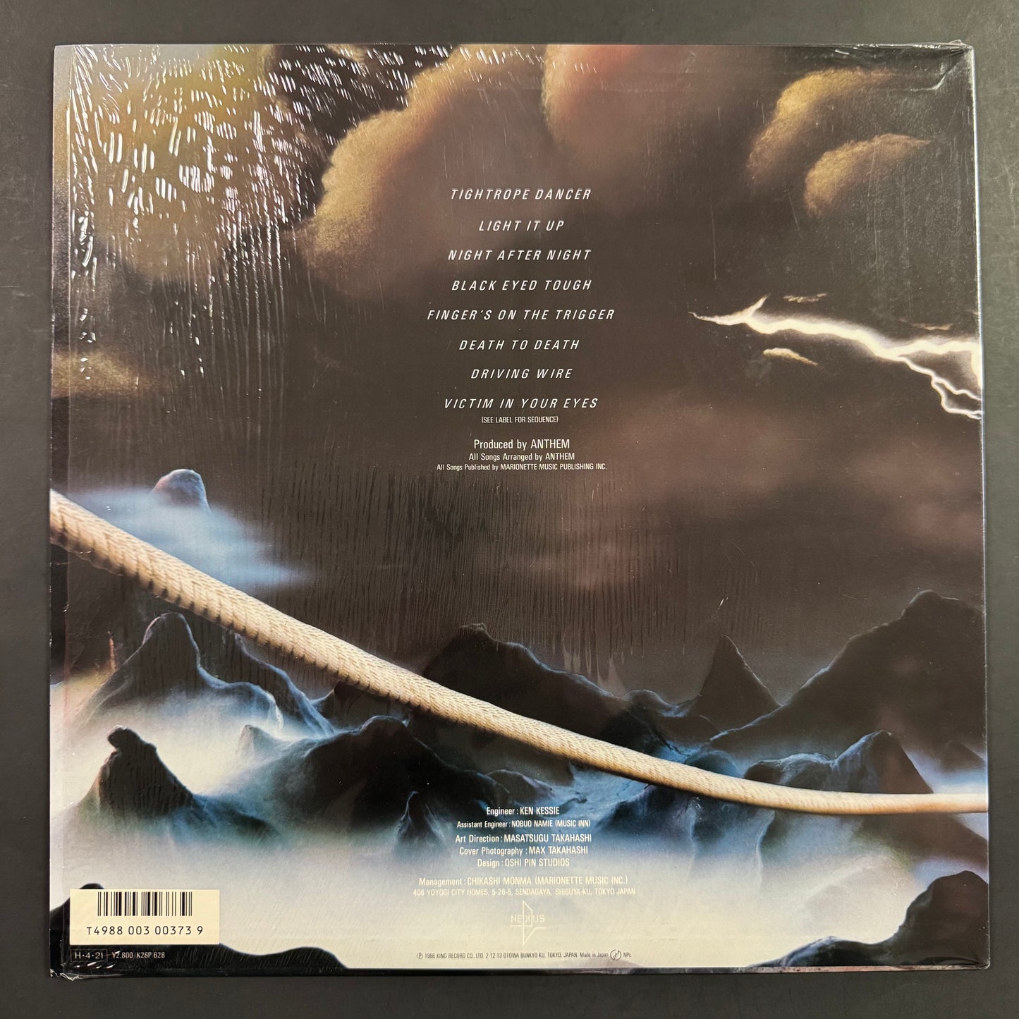 Anthem - Tightrope original LP - Japanese pressing (used)