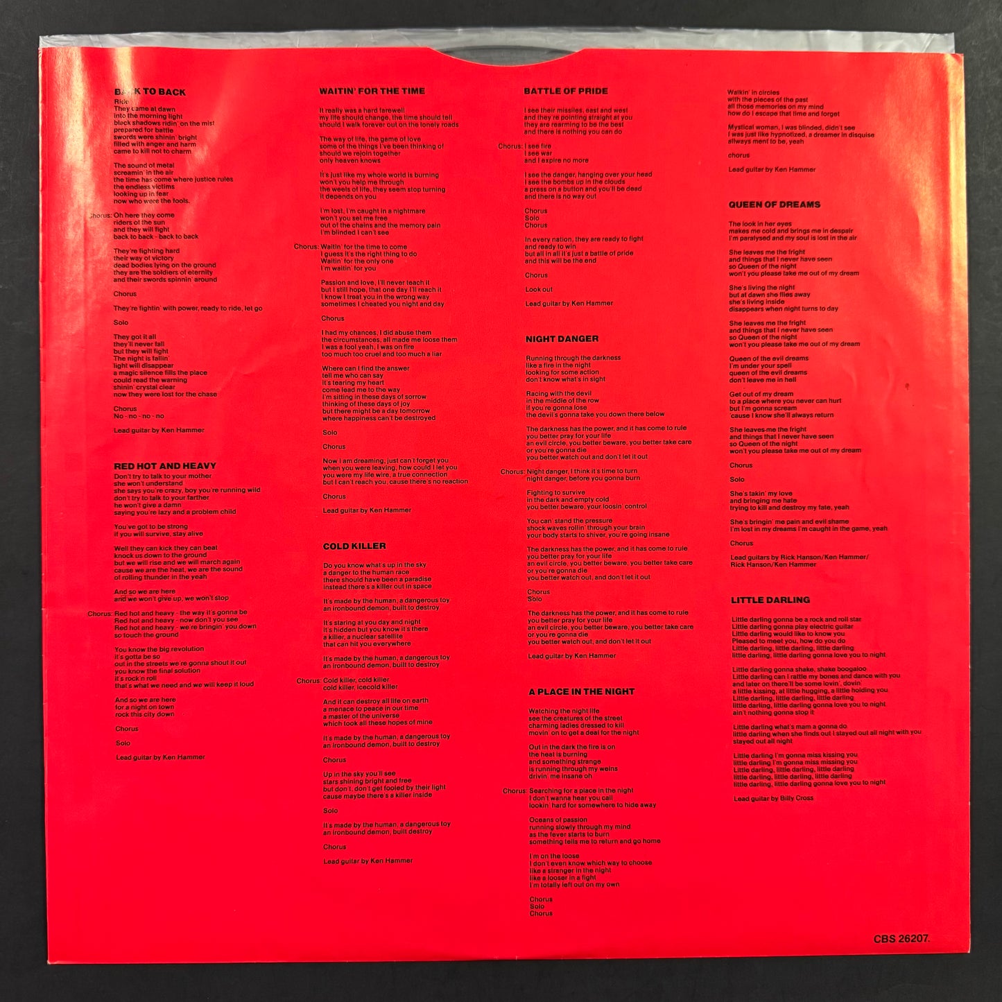 Pretty Maids - Red, Hot and Heavy original LP (used)