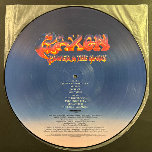 Saxon - Power & the Glory original picture disc LP (used)