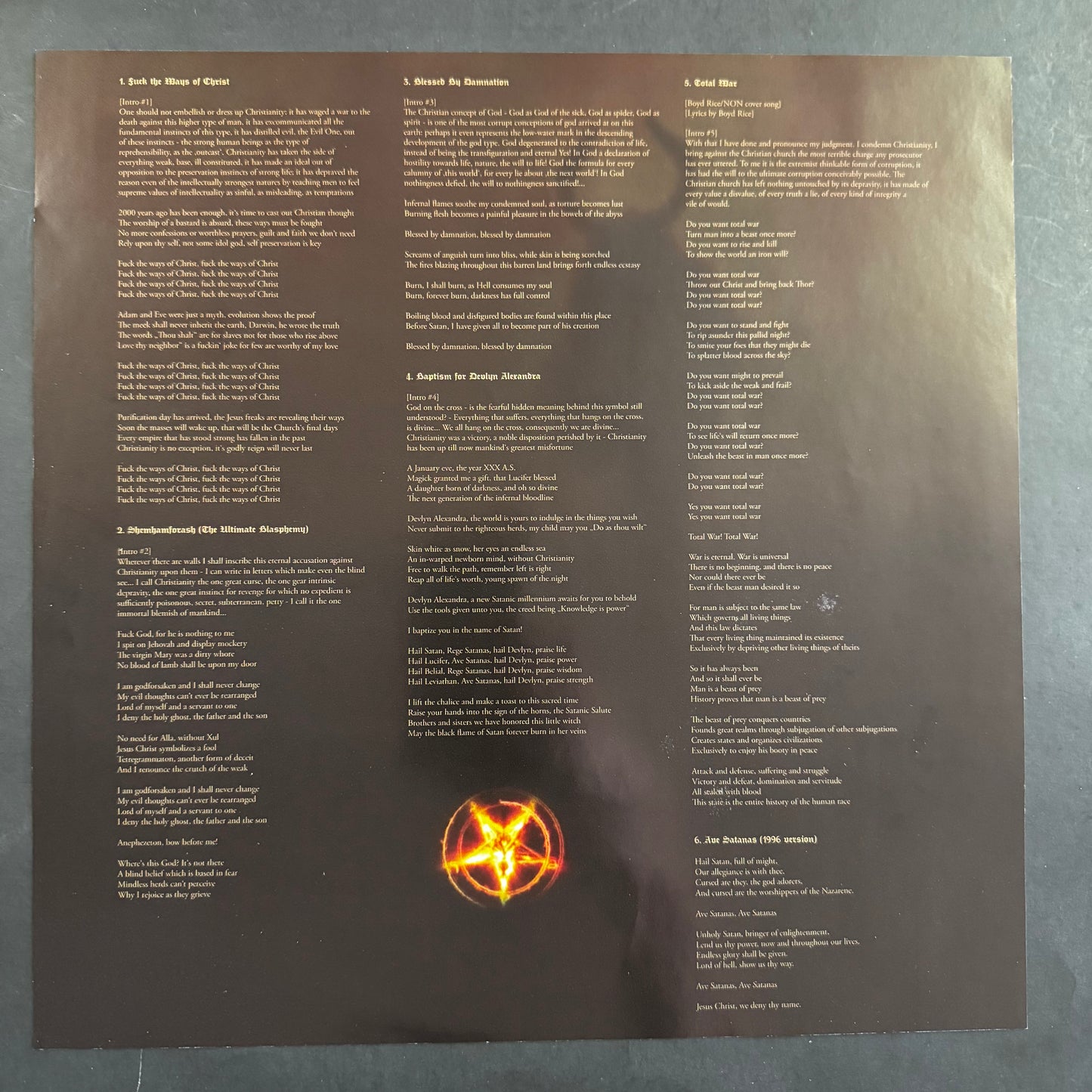 Acheron - Anti-god, Anti-christ LP (used)