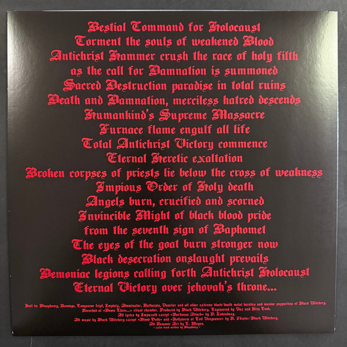 Black Witchery - Upheaval of Satanic Might LP (used)