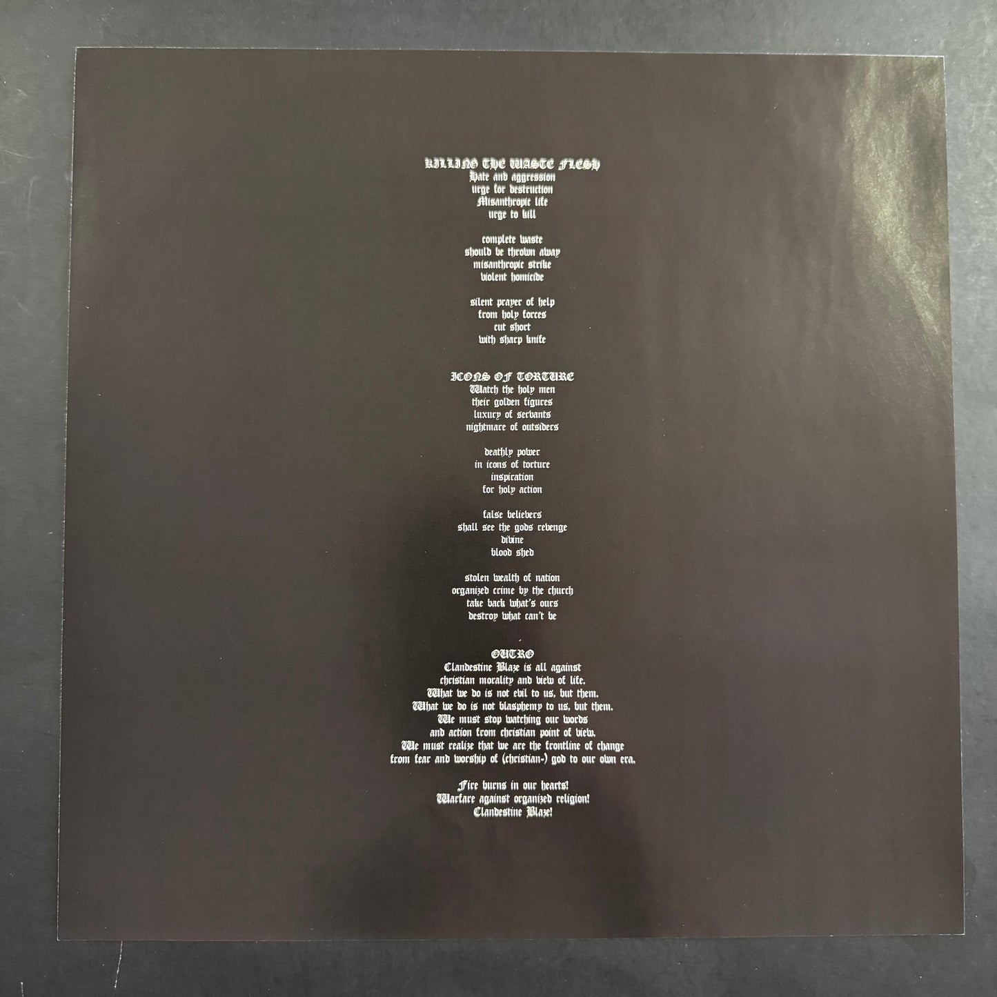 Clandestine Blaze - Fire Burns In Our Hearts LP (used)