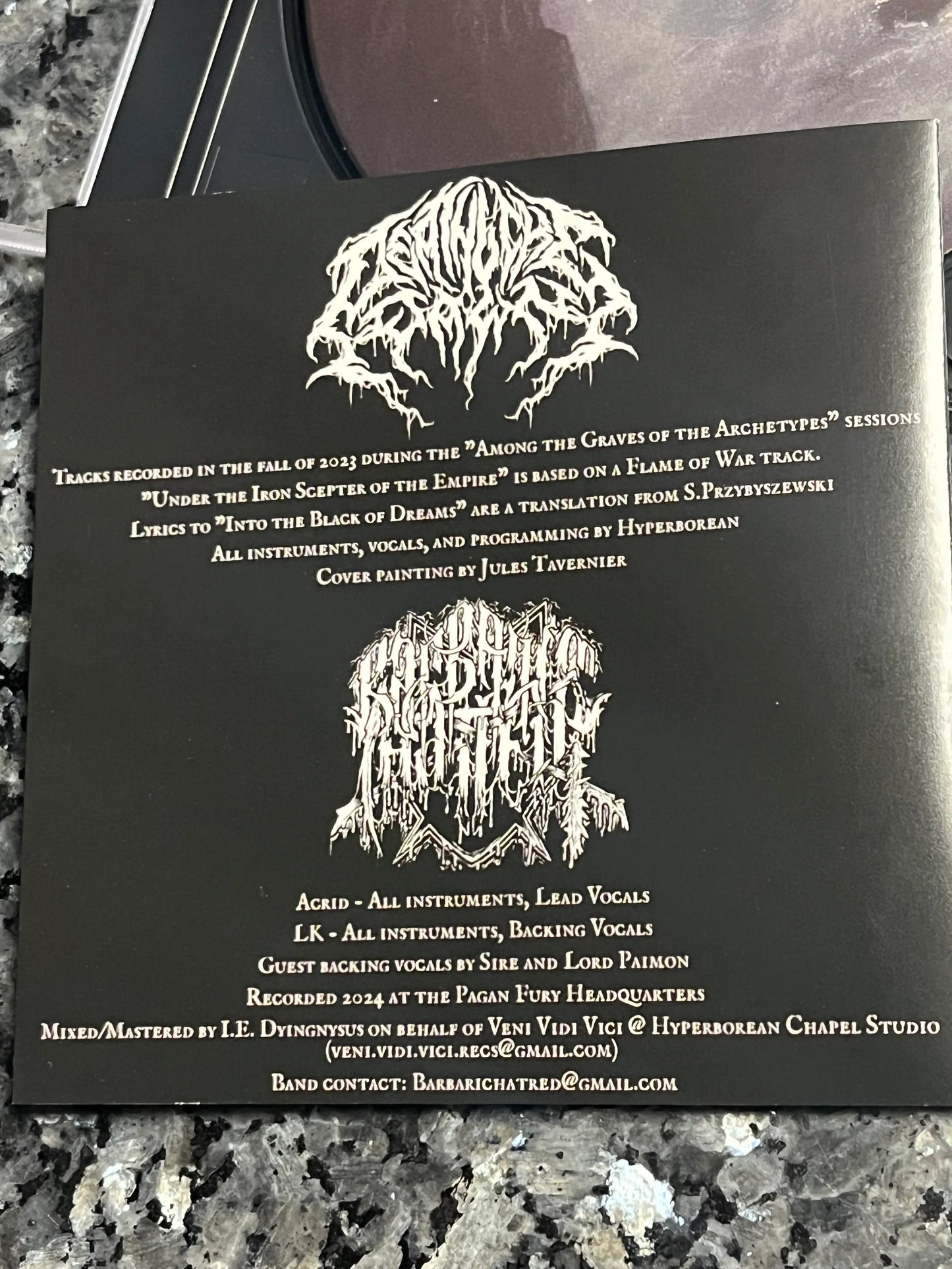 Barbaric Hatred / Deathlike Dawn - From the Tenebrous Depths of the Ages split CD