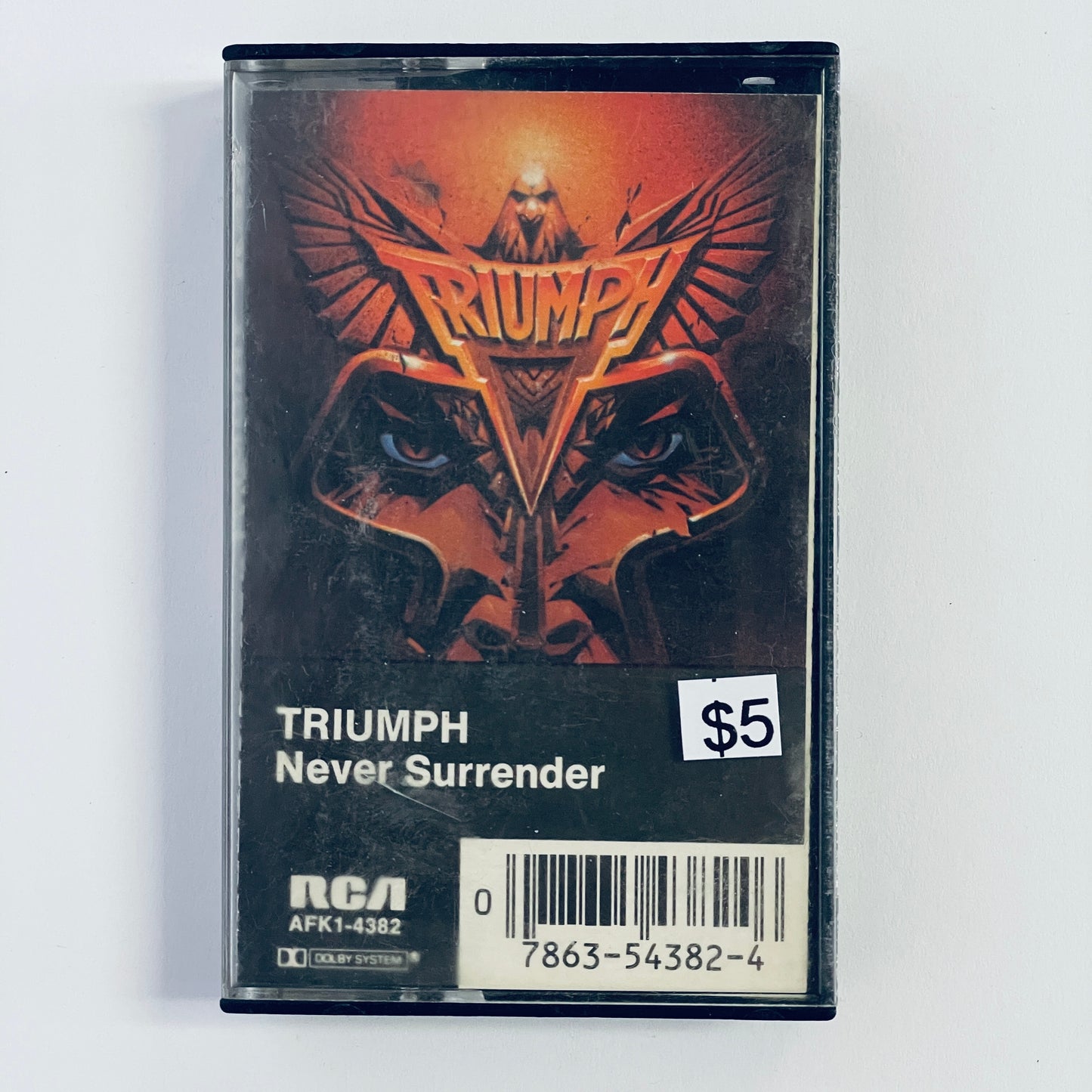 Triumph – Never Surrender original cassette tape (used)